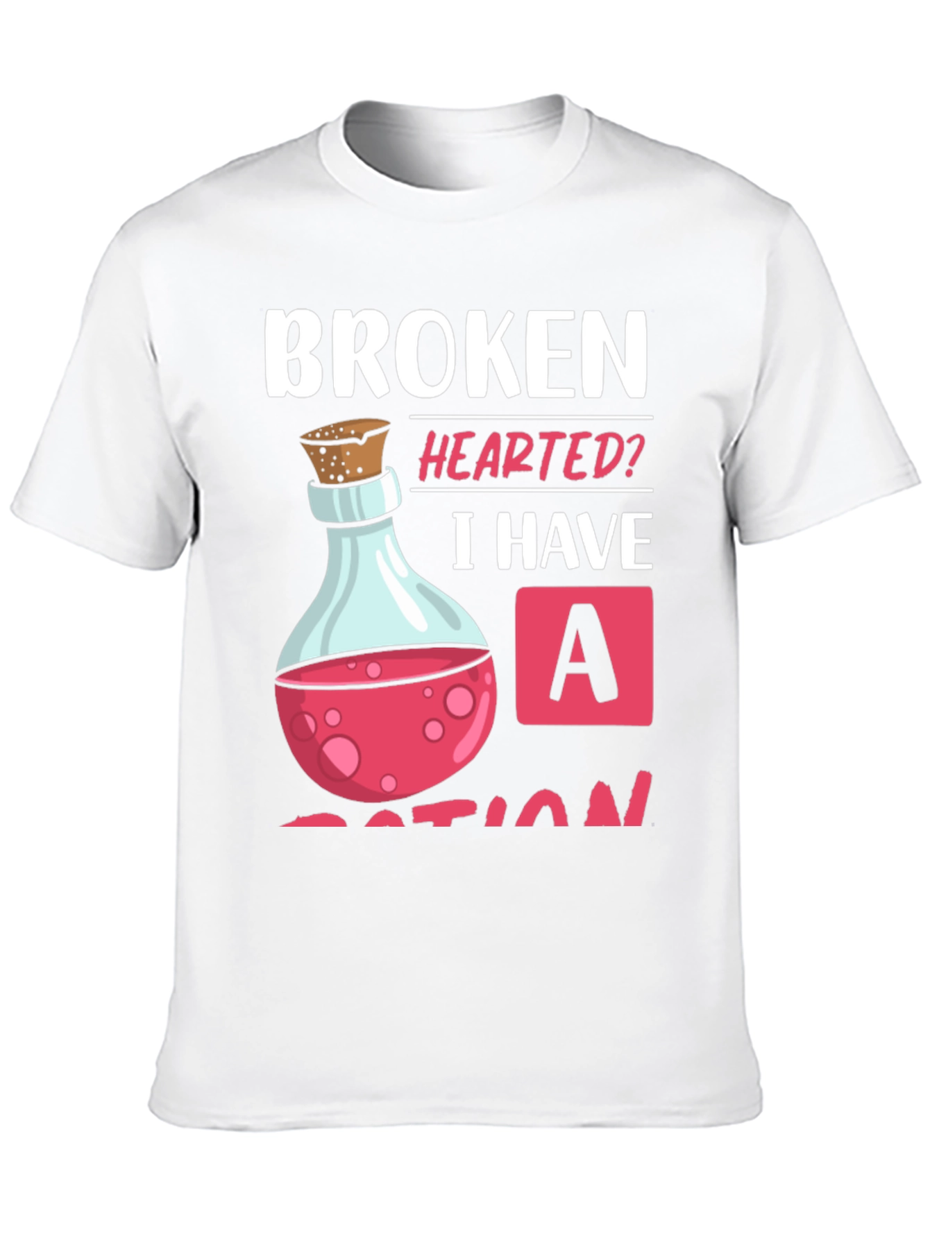Broken Hearted Potion T-Shirt - Novelty Graphic Tee