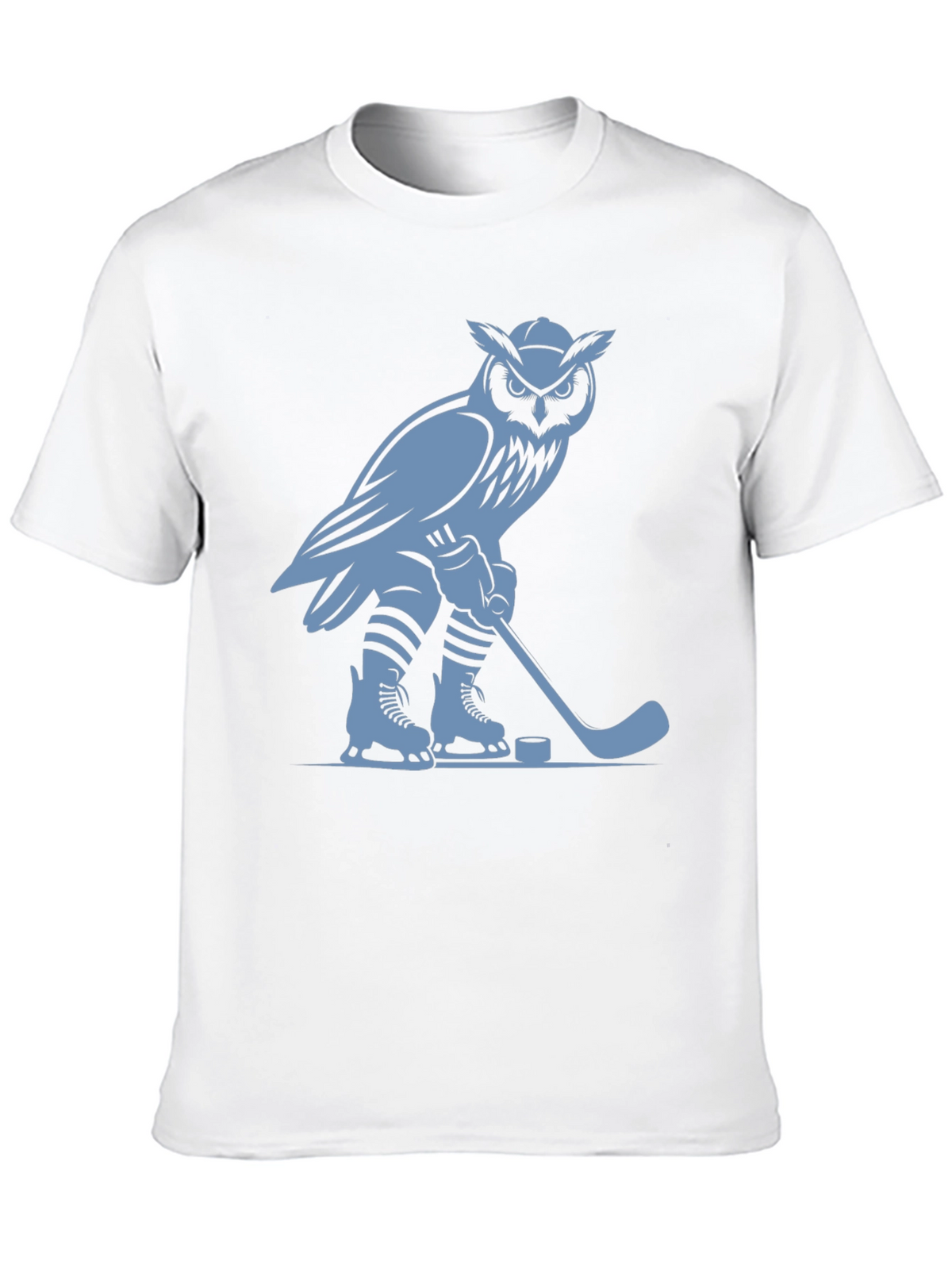 Owl Hockey Player Graphic T-Shirt