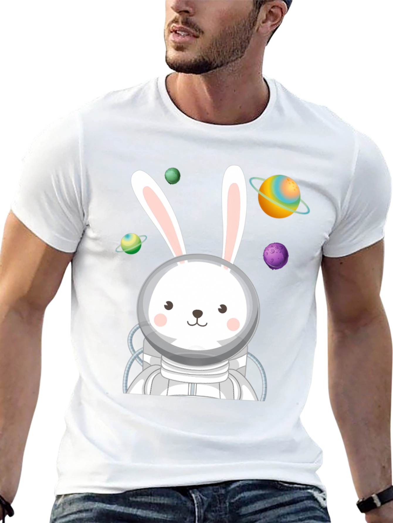 Astronaut Bunny T-Shirt - Space Adventure Tee