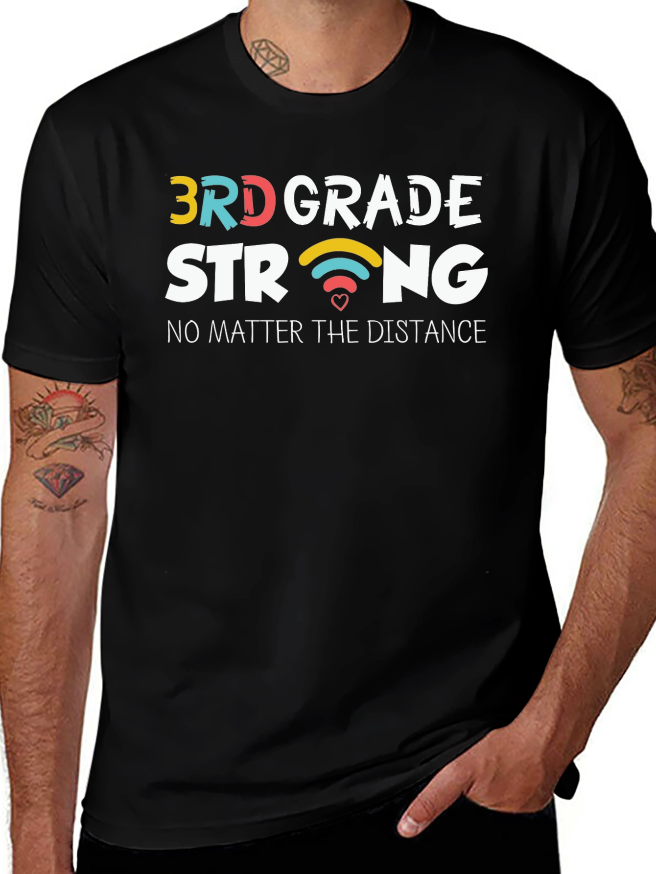3rd Grade Strong T-Shirt Teacher Student Support Tee
