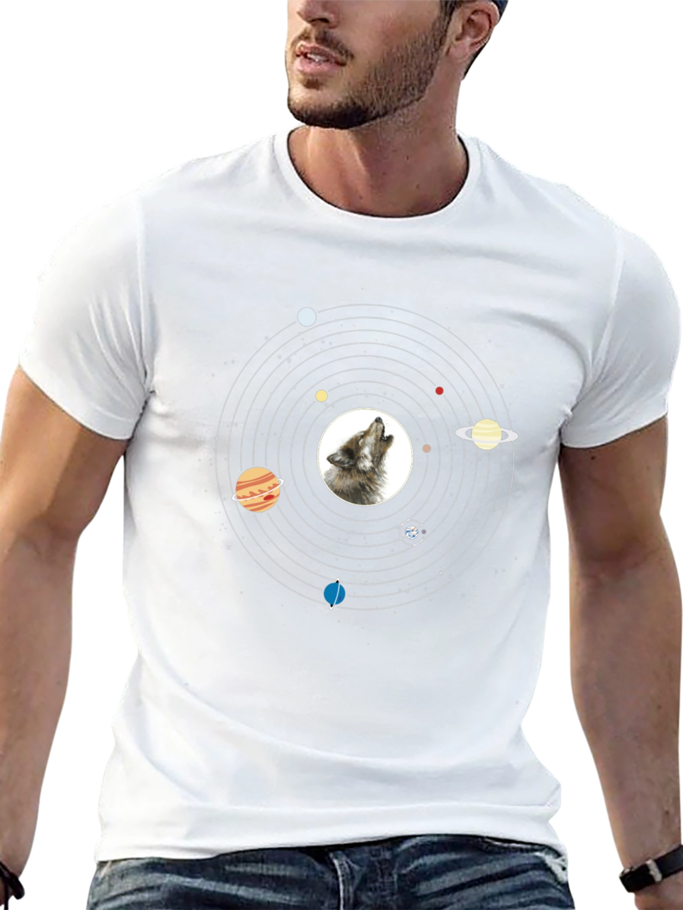 Wolf Solar System Graphic Tee