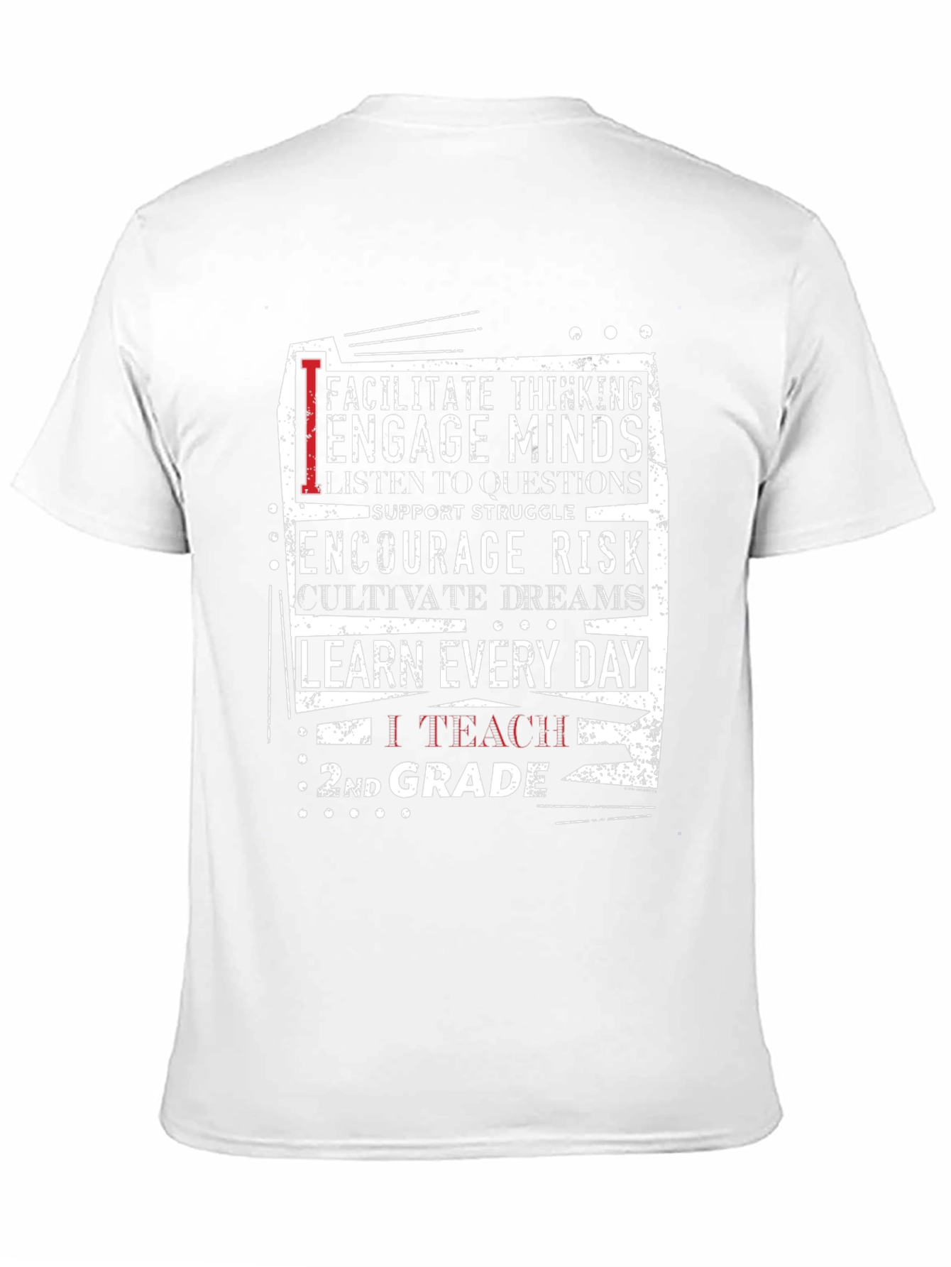 2nd Grade Teacher T-Shirt: Inspire Engage Teach