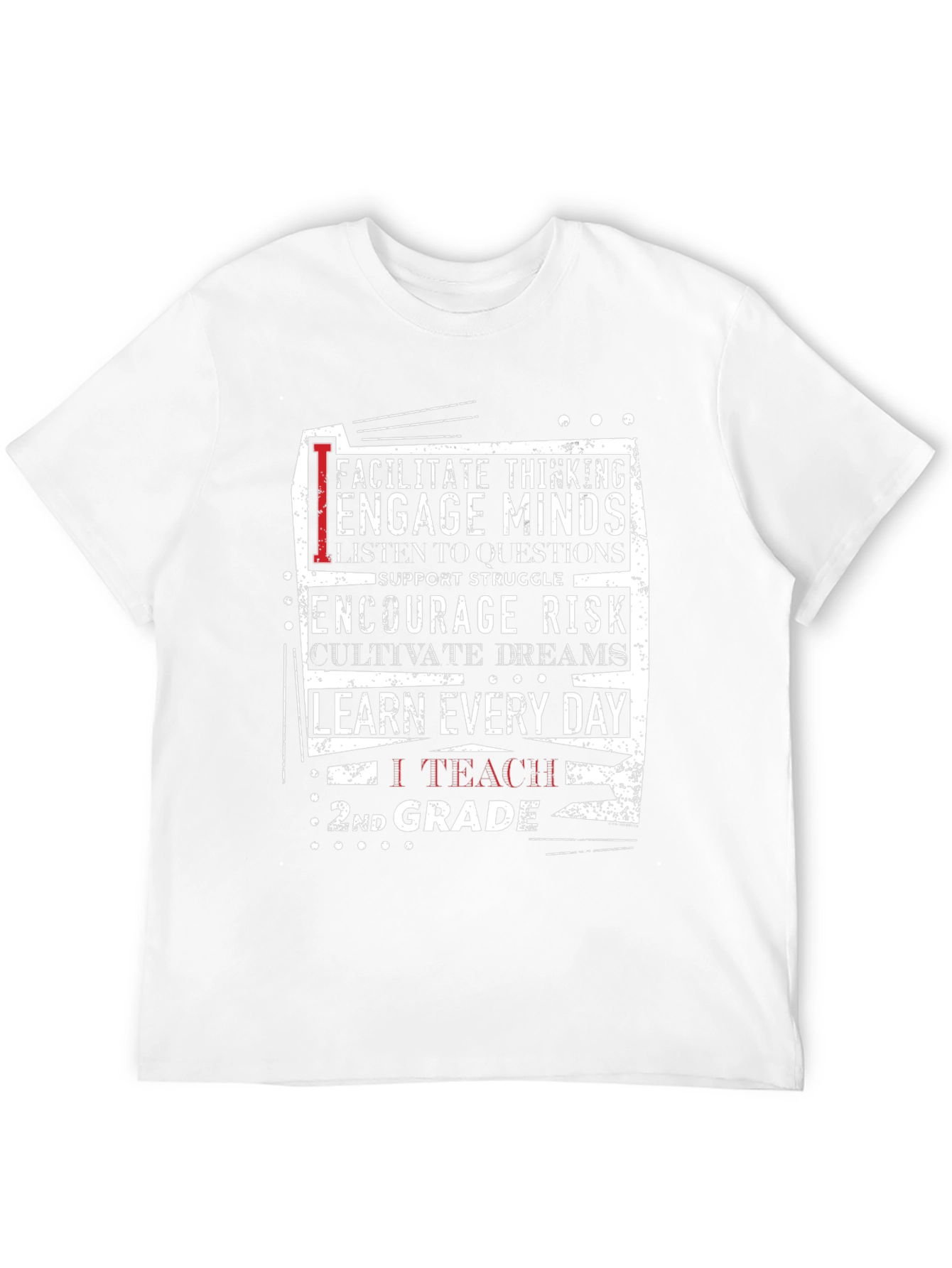 2nd Grade Teacher T-Shirt: Inspire Engage Teach