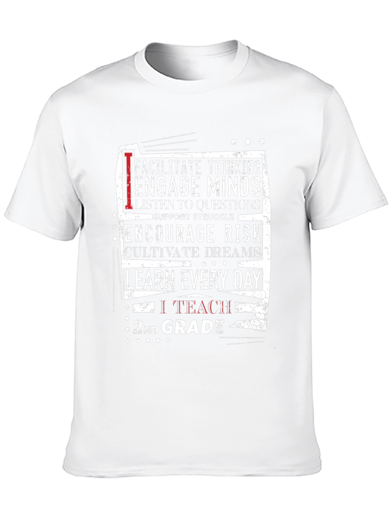 2nd Grade Teacher T-Shirt: Inspire Engage Teach