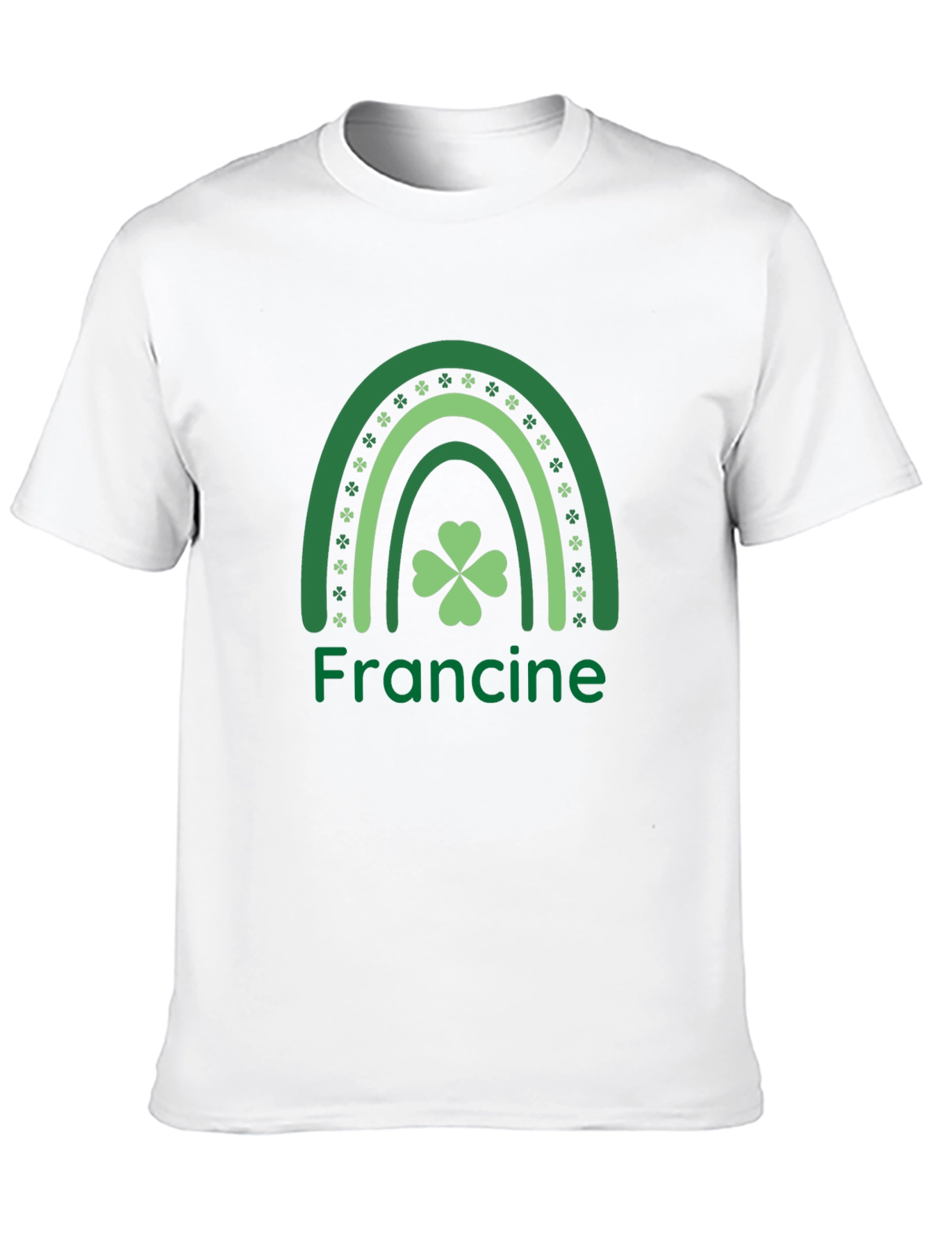 St. Patricks Day Francine Shamrock Rainbow T-Shirt