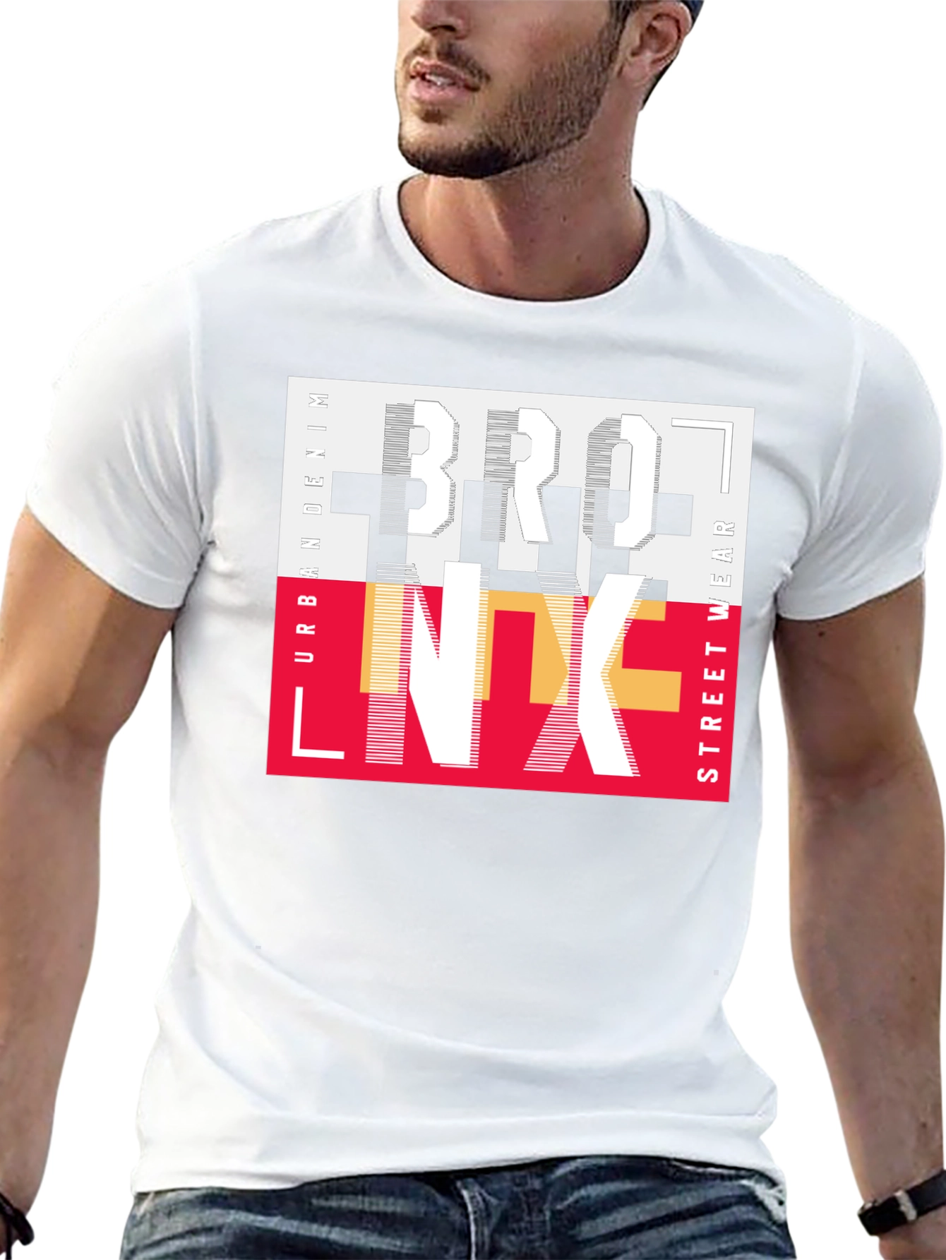 Bronx Graphic Print Crew Neck T-Shirt