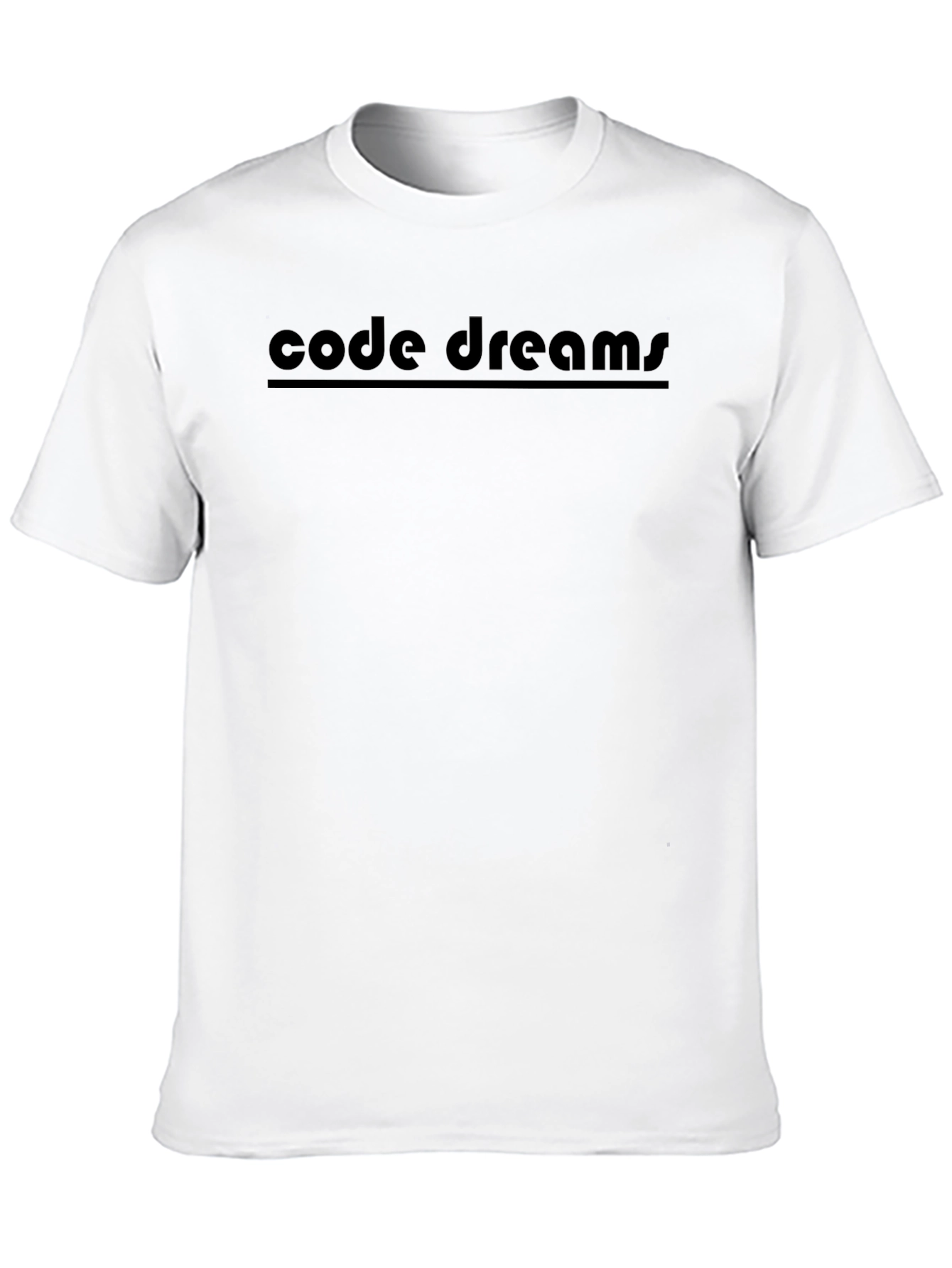 Code Dreams Graphic Tee - Black Cotton Casual T-Shirt
