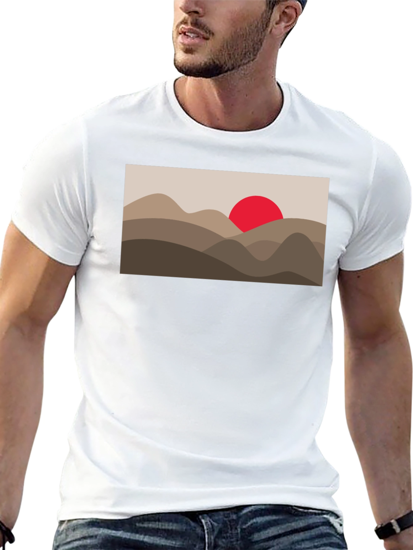 Desert Sunset Graphic Tee - Unisex Black T-Shirt