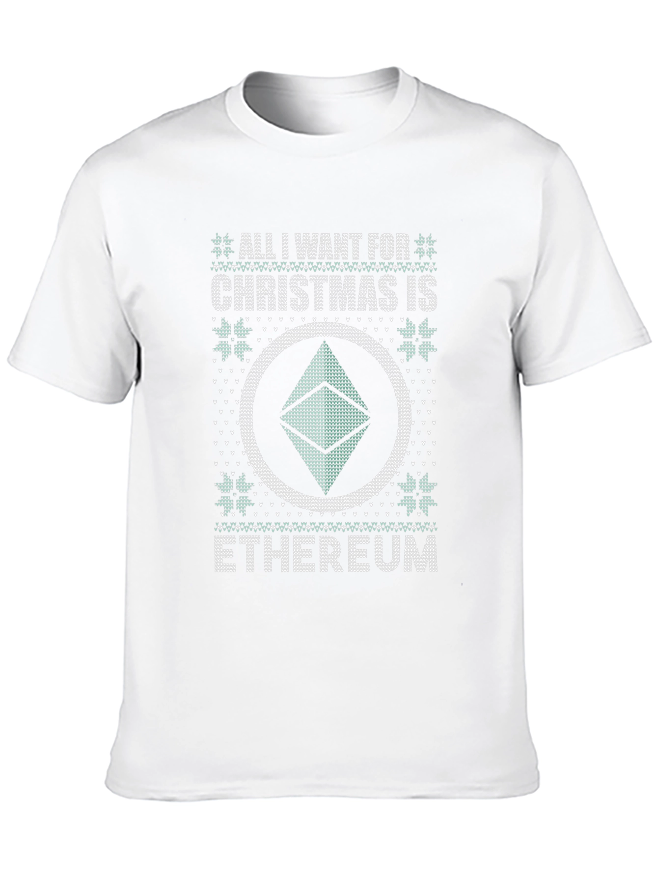 Ethereum Ugly Christmas Sweater Style T-Shirt