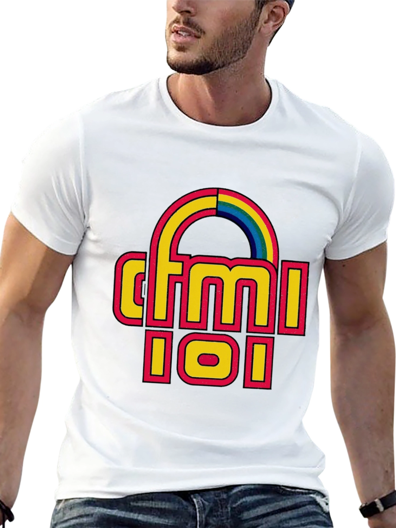 CFMI 101 Retro Rainbow Black T-Shirt