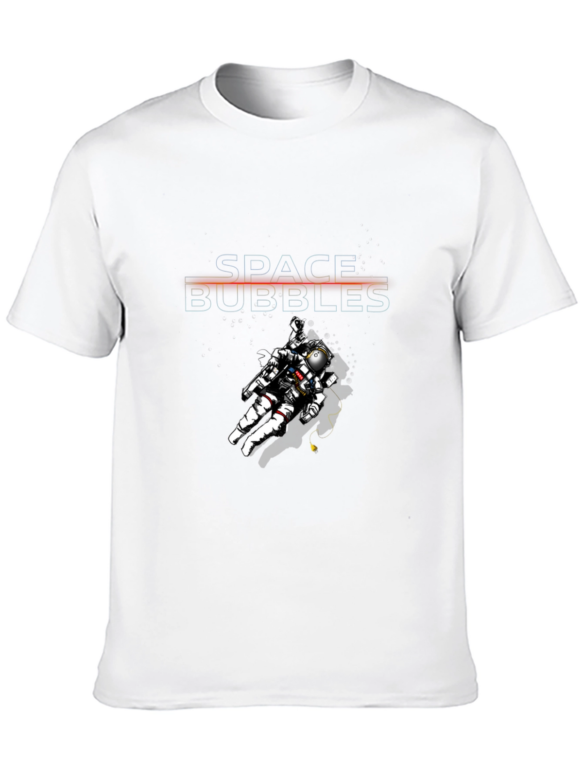 Space Bubbles Graphic T-Shirt - Unique Astronaut Design