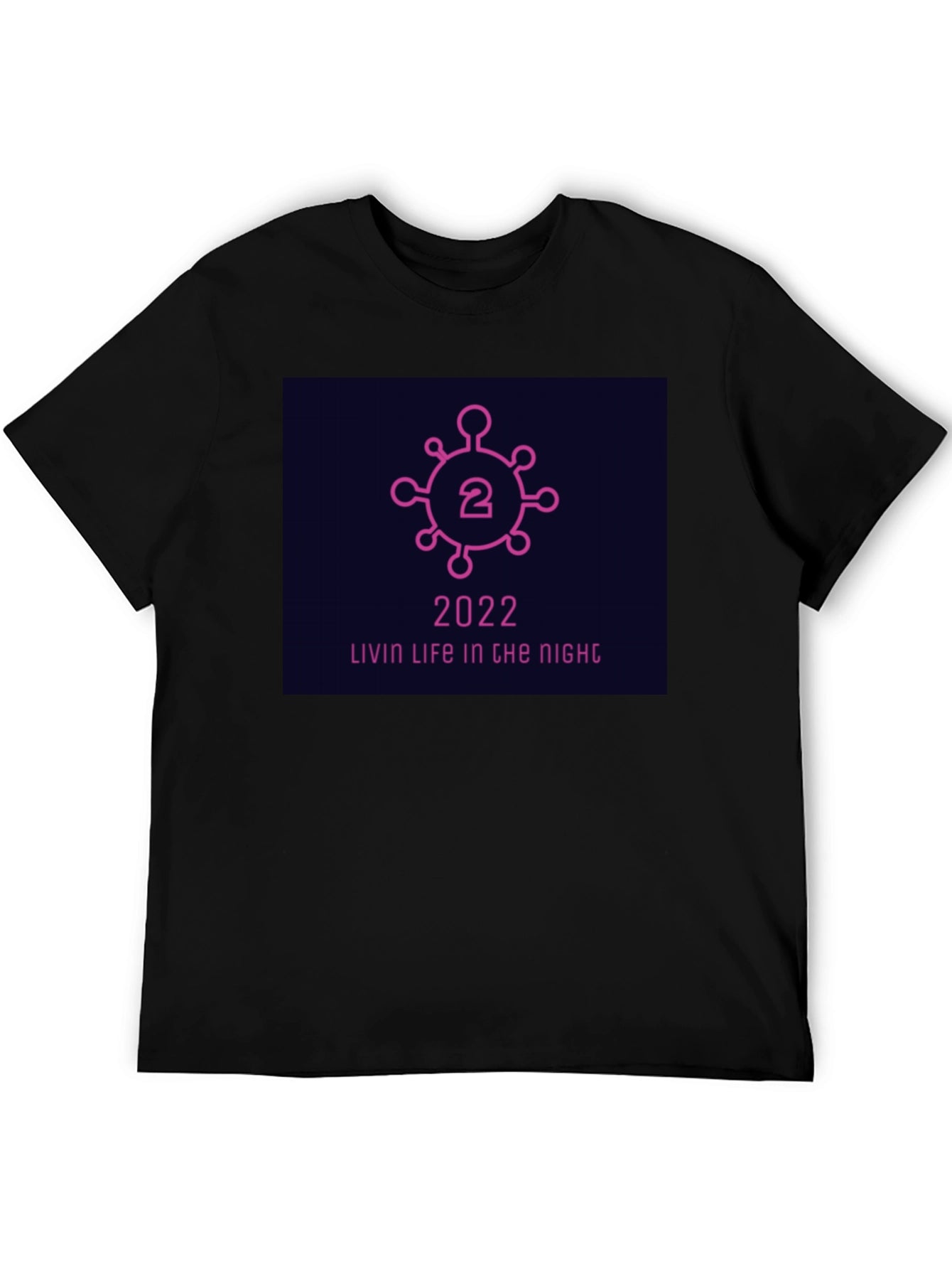 2022 Livin Life Tee - Black Cotton Blend