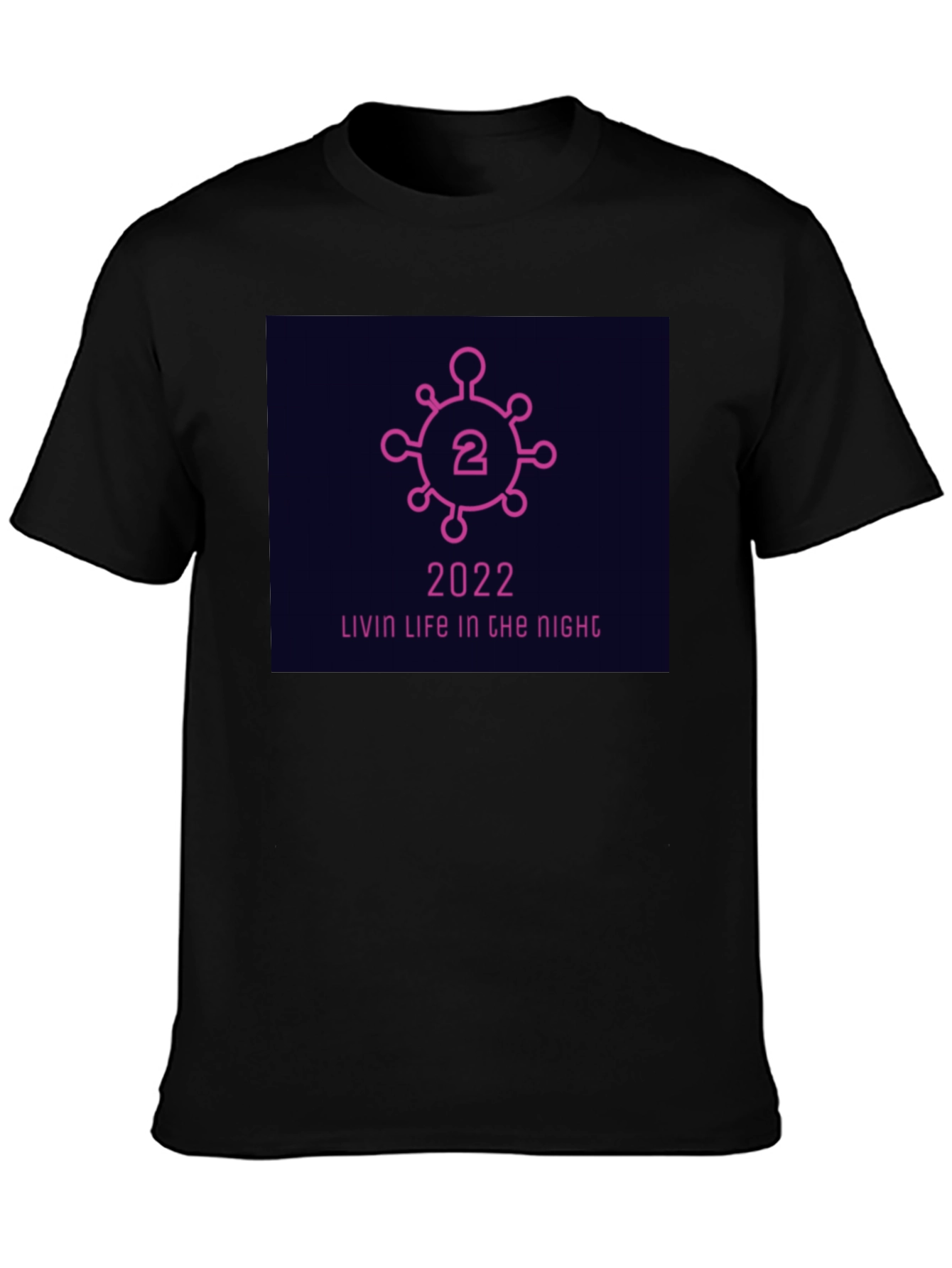 2022 Livin Life Tee - Black Cotton Blend