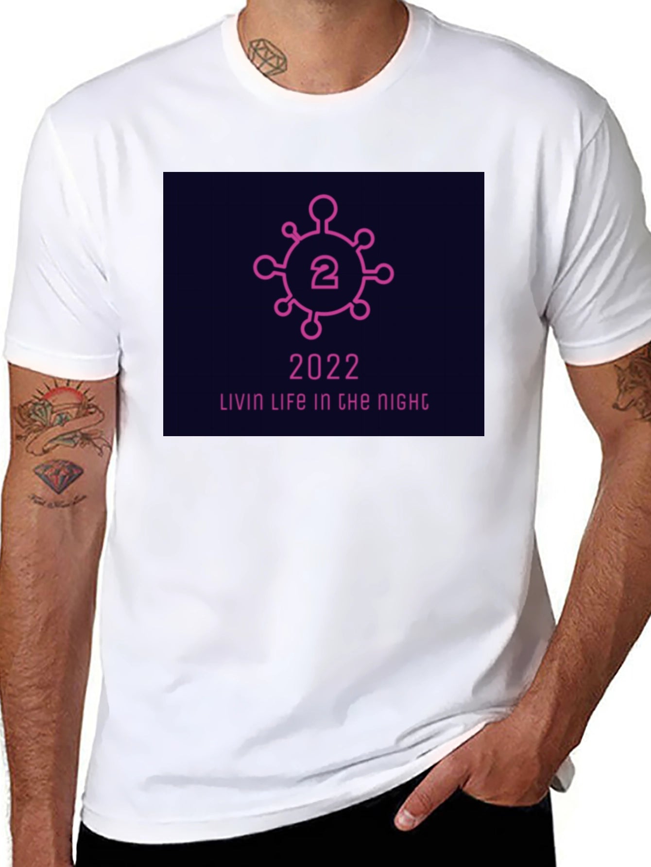 2022 Livin Life Tee - Black Cotton Blend
