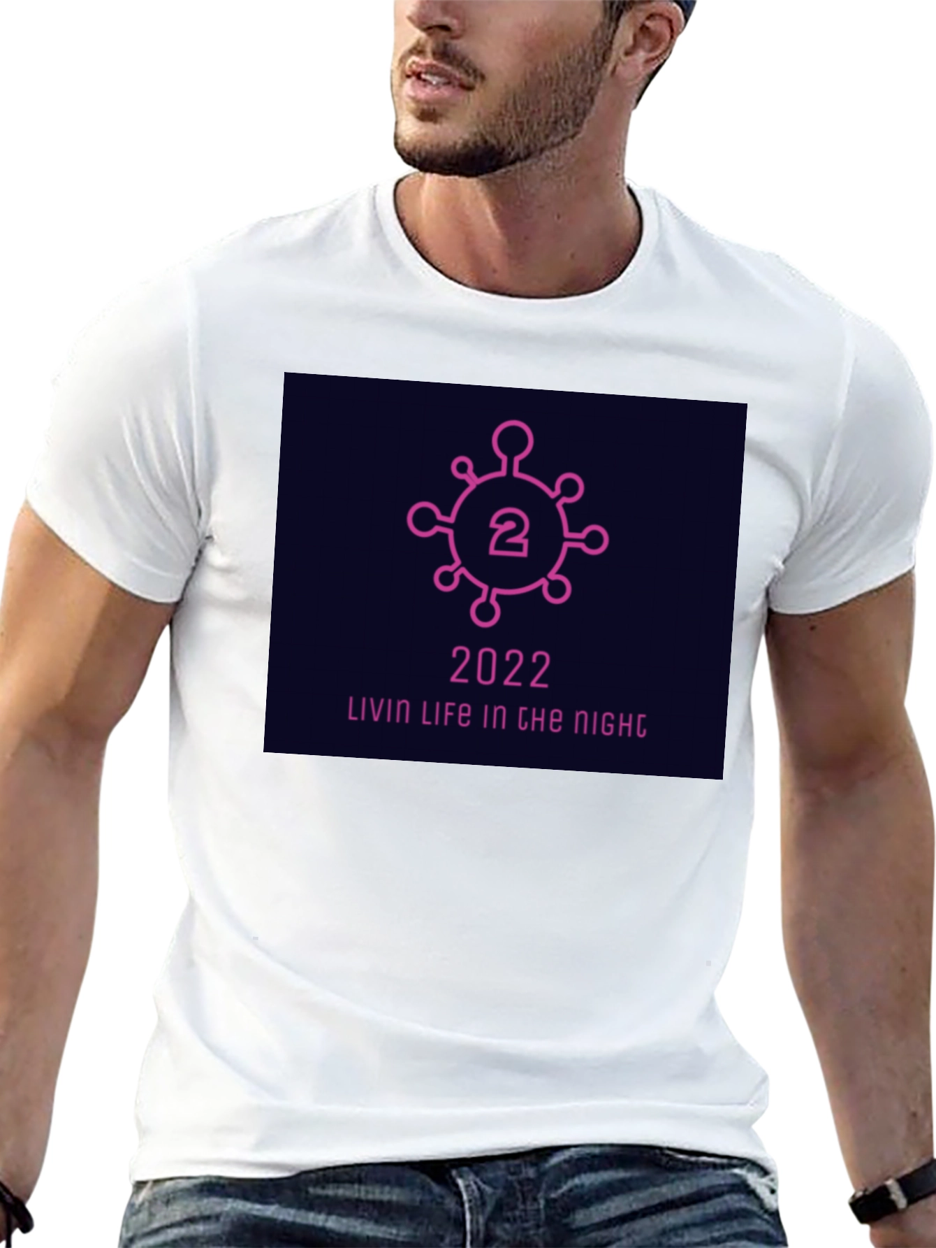 2022 Livin Life Tee - Black Cotton Blend
