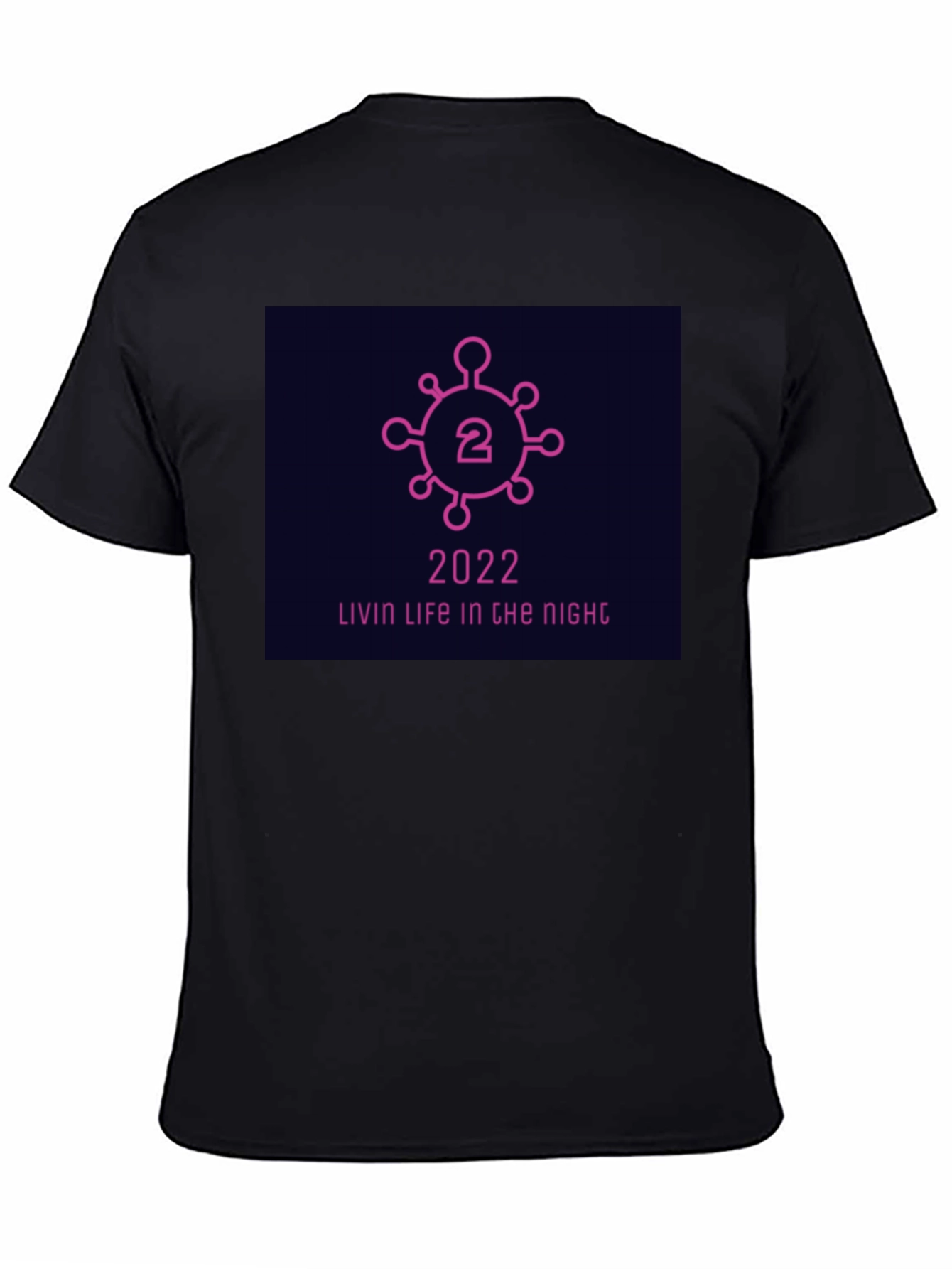 2022 Livin Life Tee - Black Cotton Blend