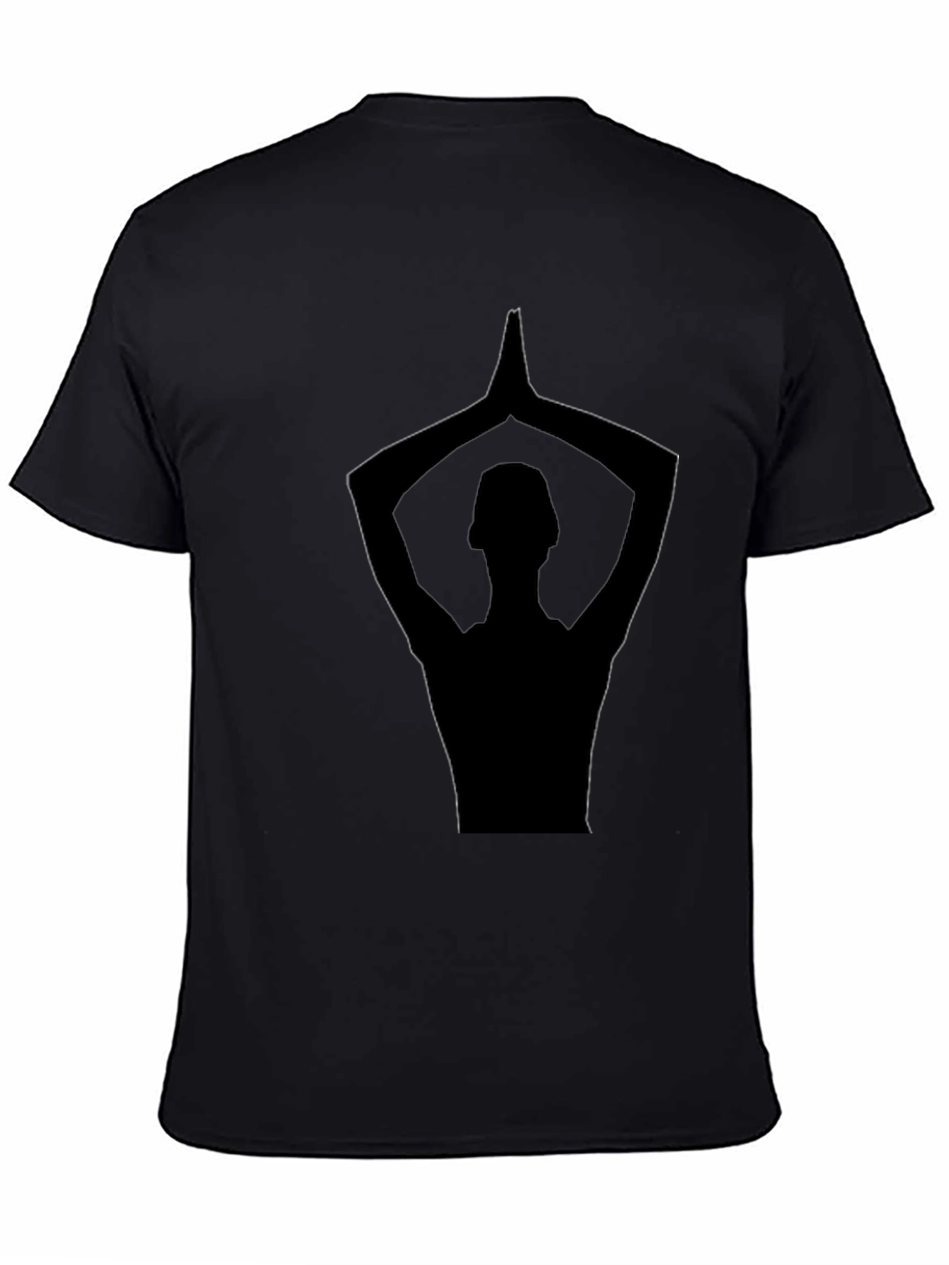 Yoga Silhouette Black T-Shirt