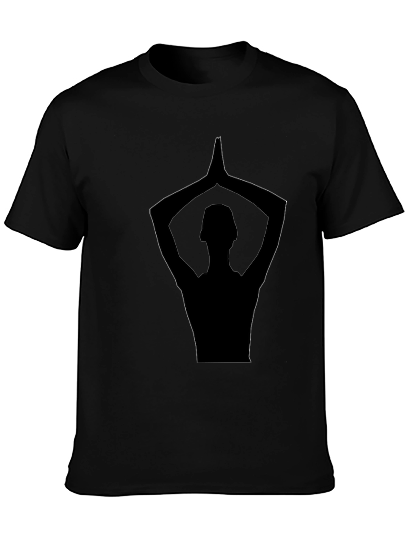 Yoga Silhouette Black T-Shirt