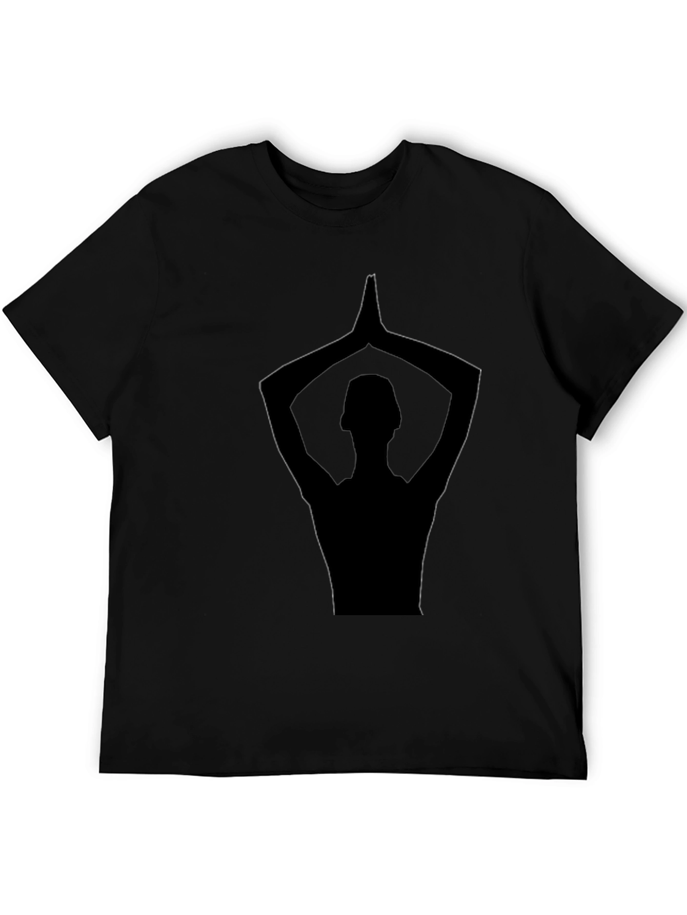 Yoga Silhouette Black T-Shirt
