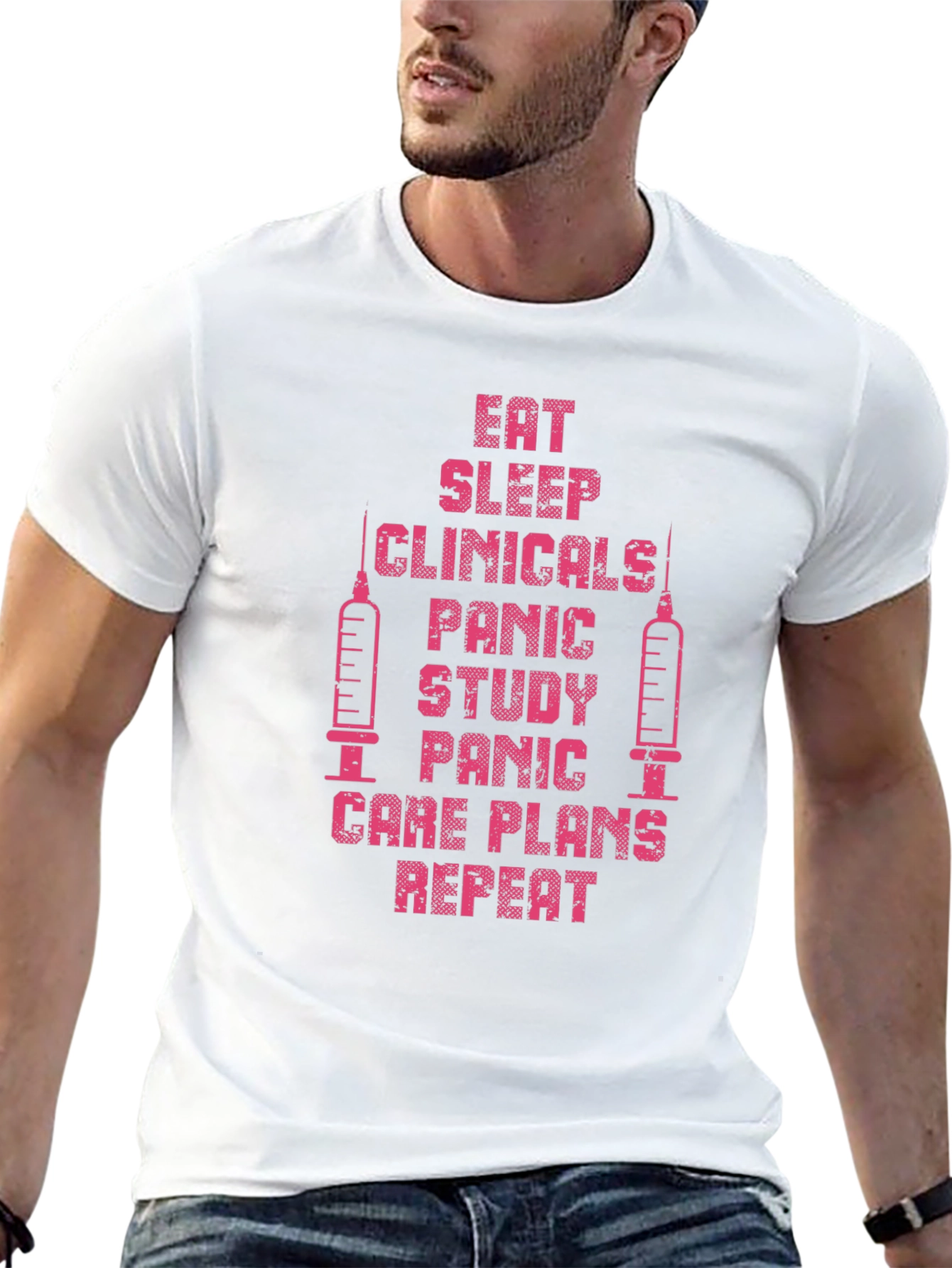 Eat Sleep Clinicals Repeat Black T-Shirt
