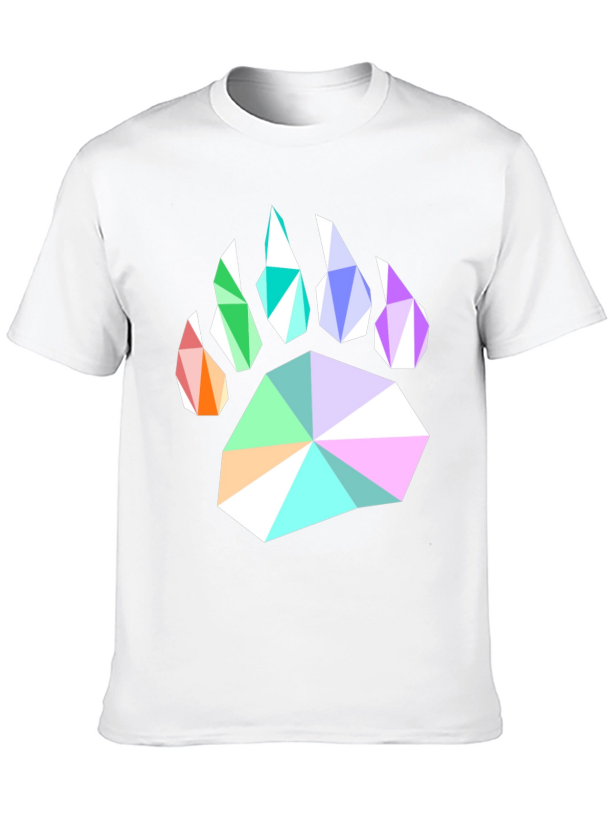 Geometric Bear Paw Print T-Shirt