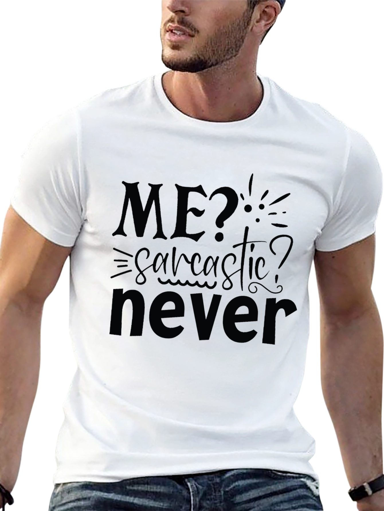 Sarcastic Humor Graphic Tee - Black