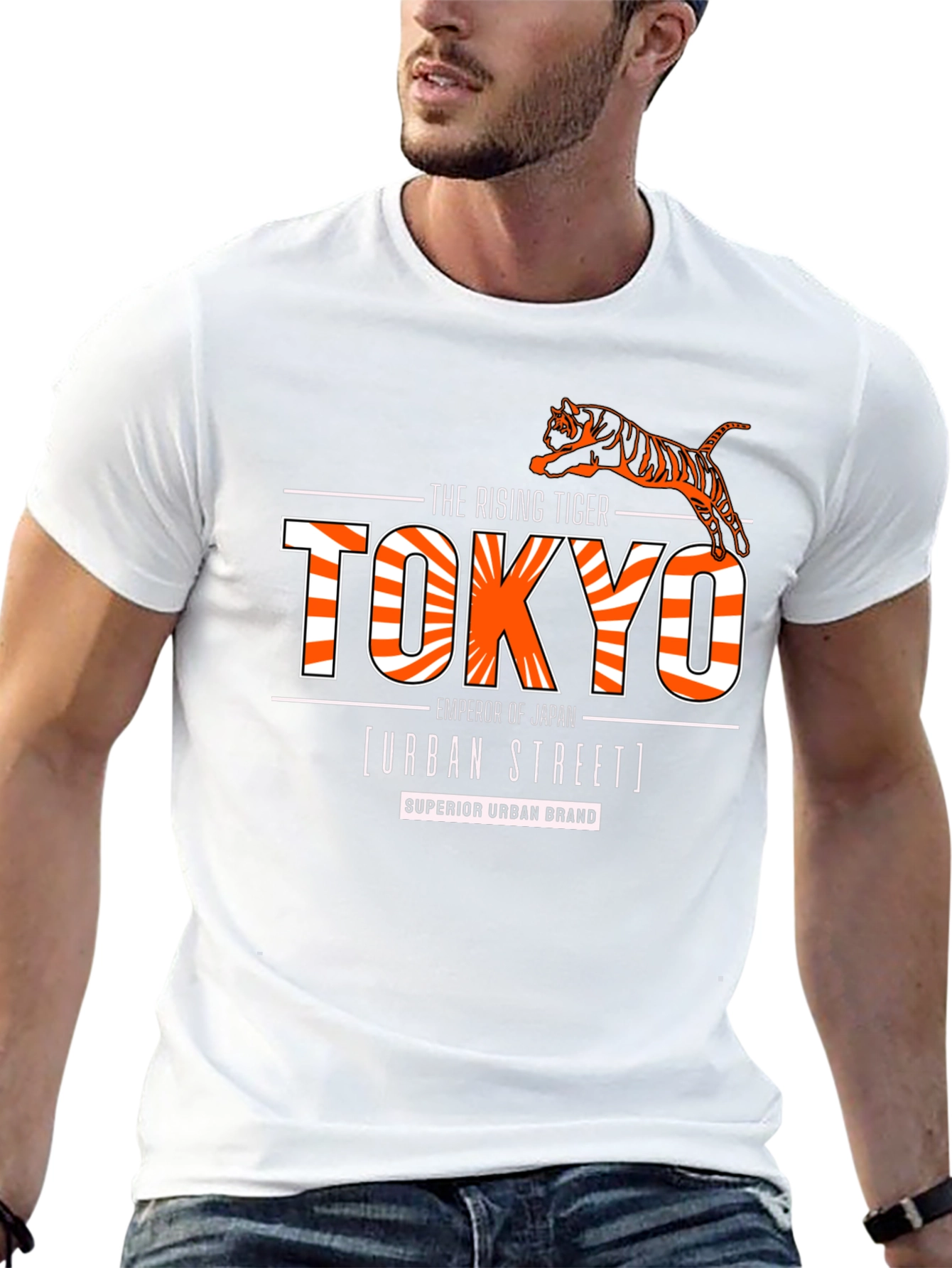 Tokyo Rising Tiger Graphic Print Tee