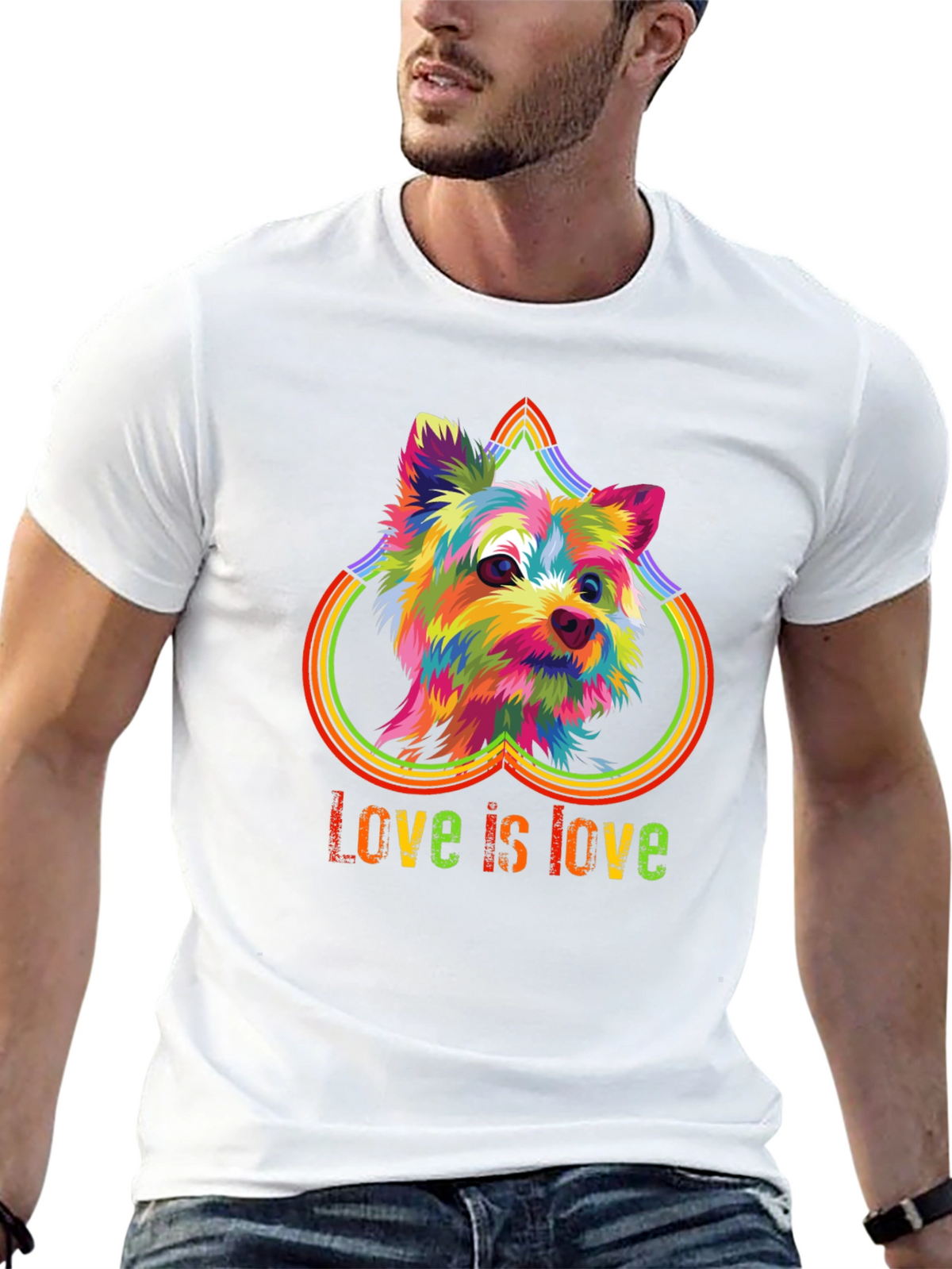Love is Love Rainbow Dog T-Shirt
