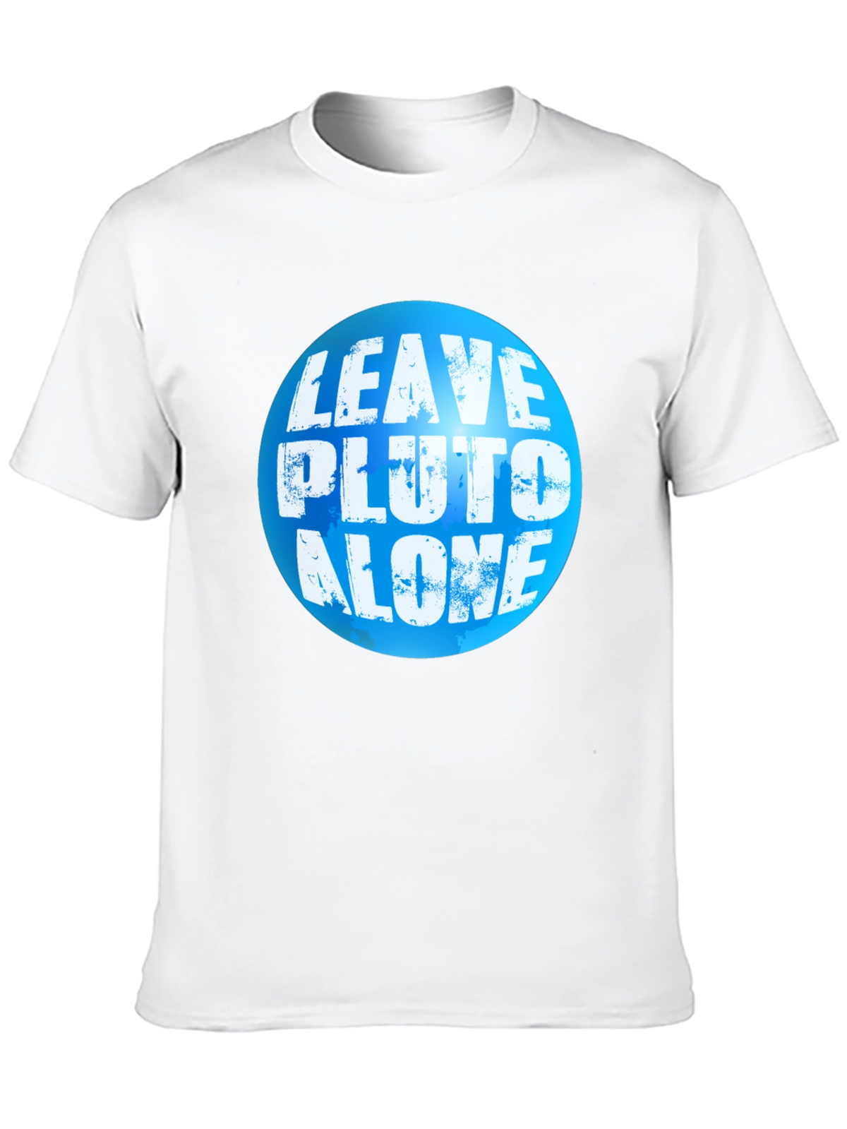 Leave Pluto Alone T-Shirt - Black Crew Neck Tee