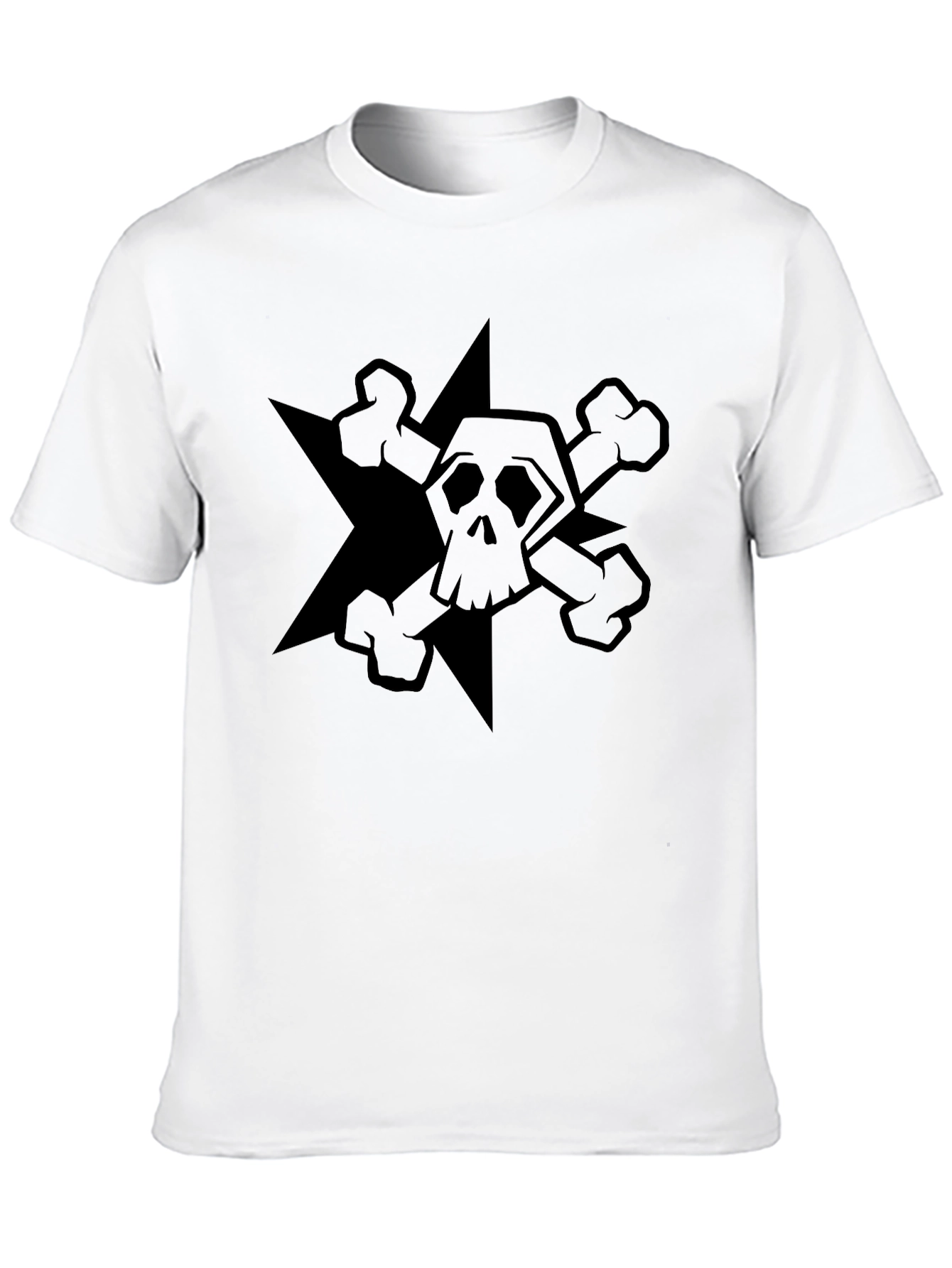 Skull and Crossbones Graphic T-Shirt - Black