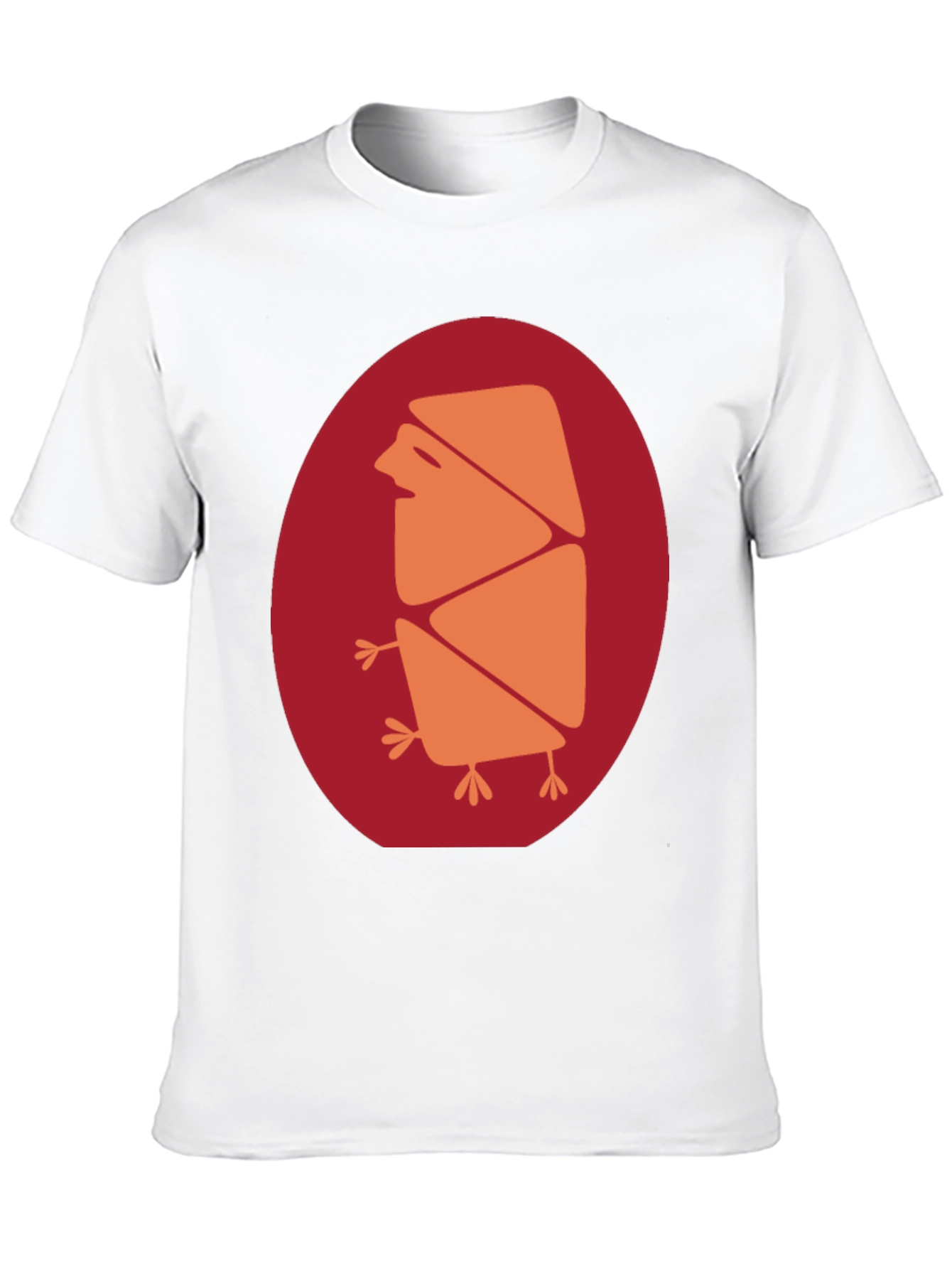 Abstract Bird Graphic Tee - Casual Black T-Shirt