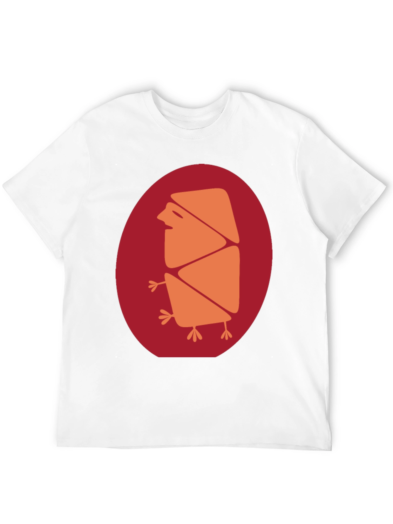 Abstract Bird Graphic Tee - Casual Black T-Shirt