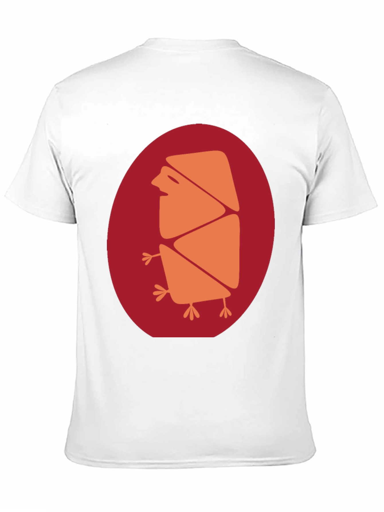 Abstract Bird Graphic Tee - Casual Black T-Shirt