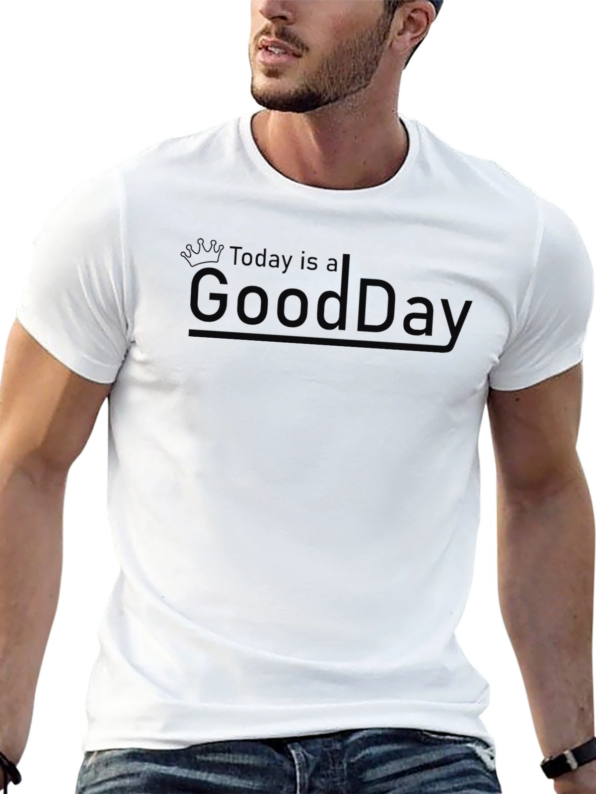 Today is a Good Day Mens Black Graphic Tee