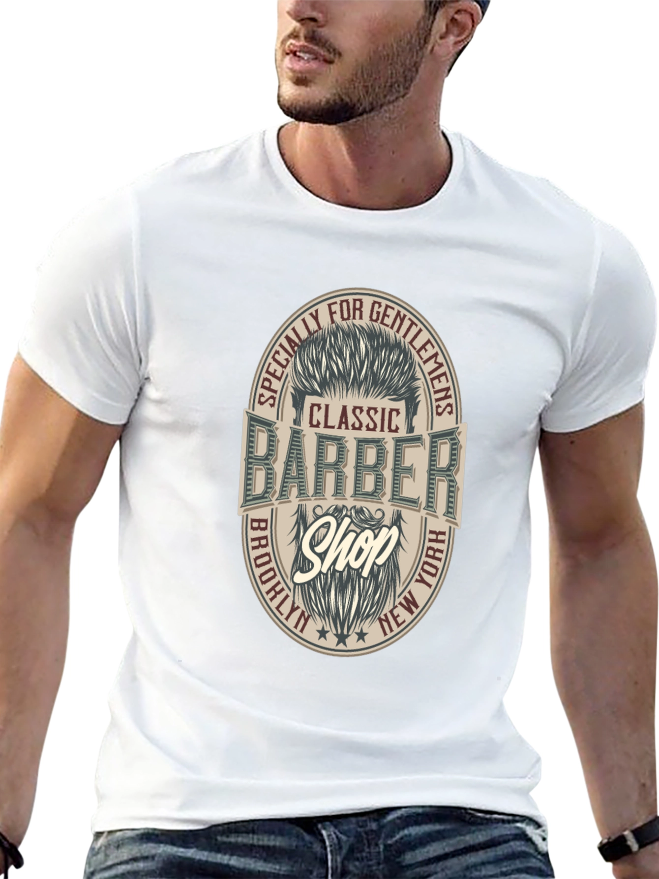 Classic Barber Shop Graphic T-Shirt