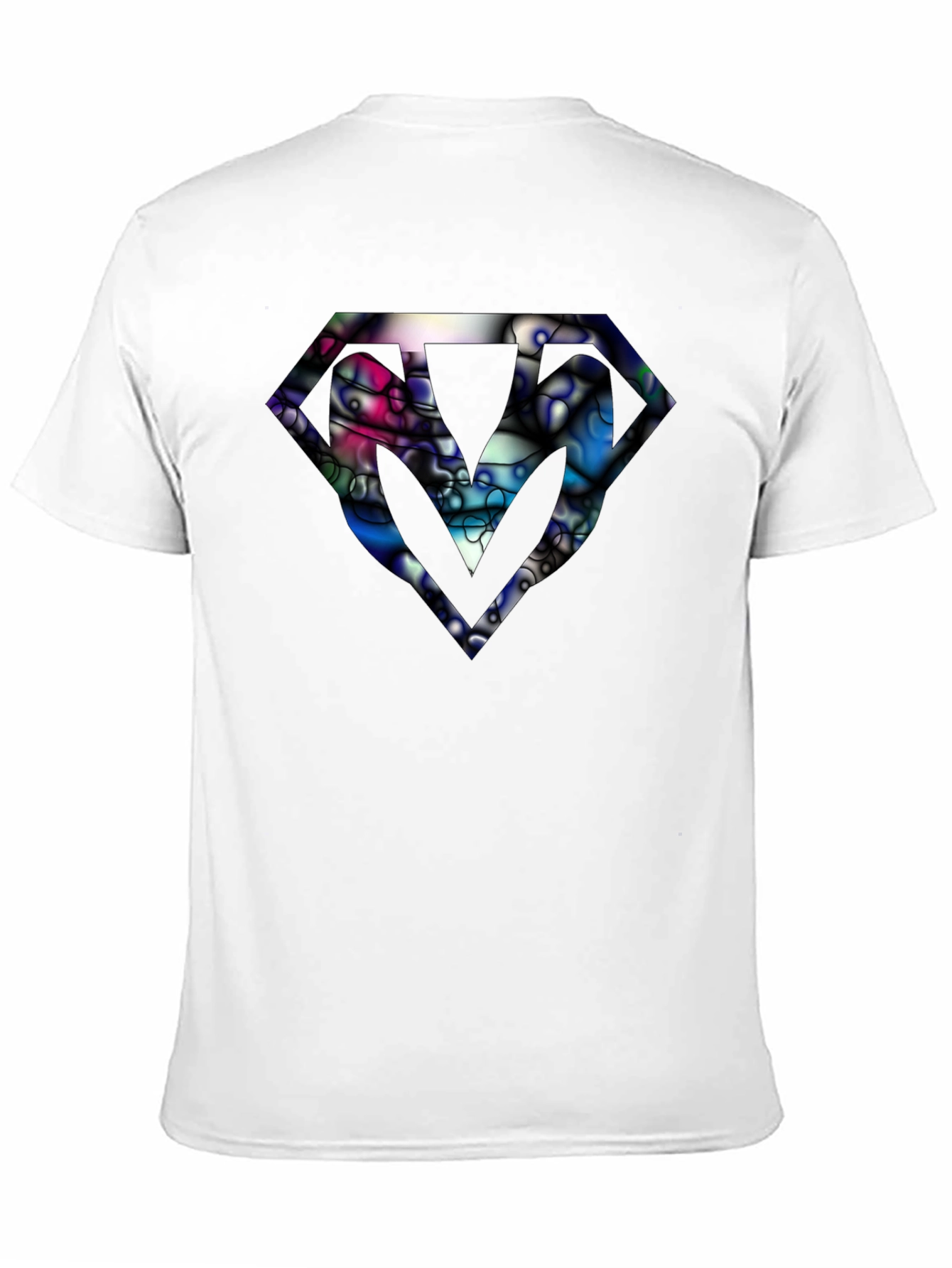 Abstract Diamond Graphic Black T-Shirt