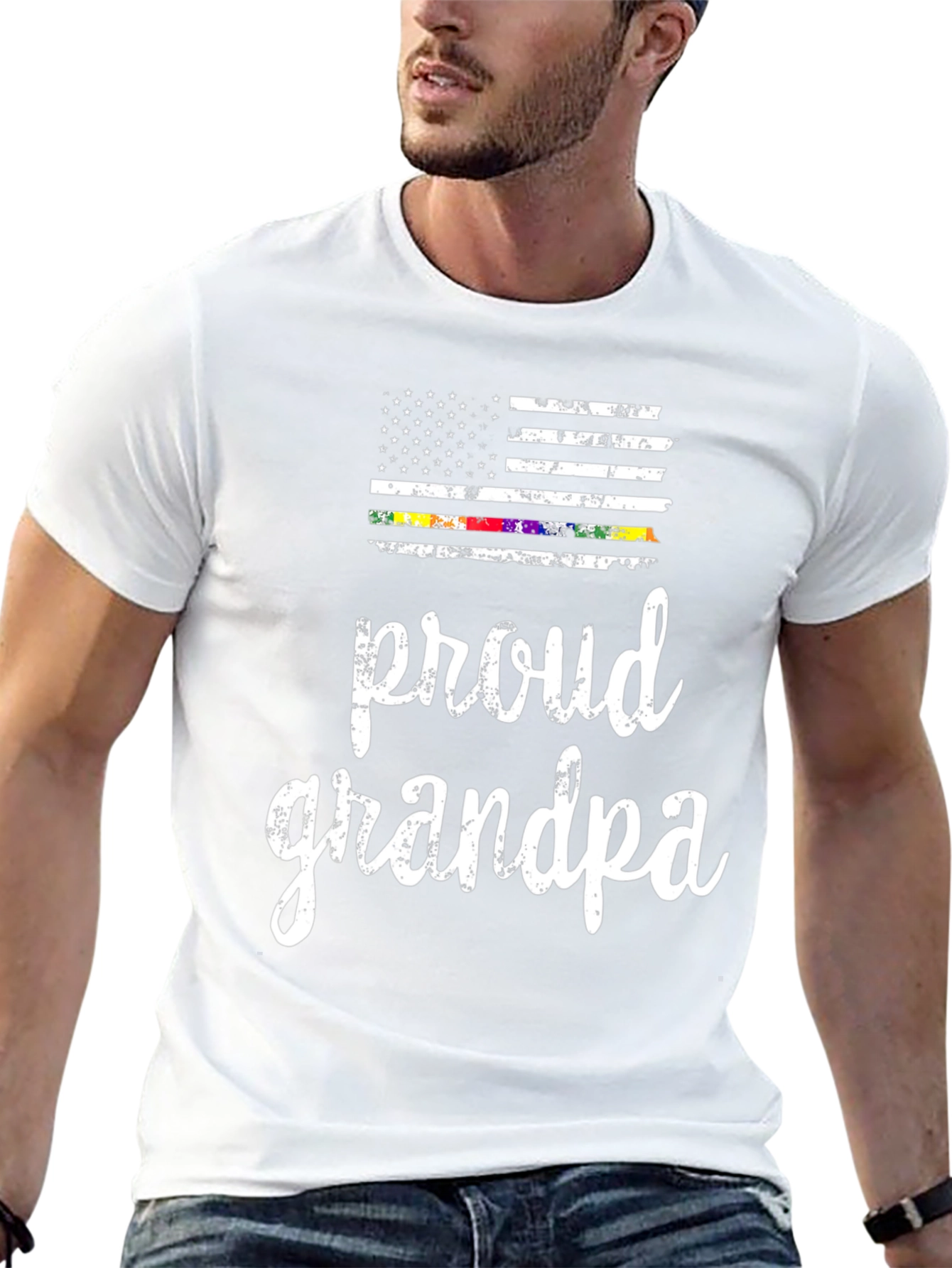 Proud Grandpa Flag T-Shirt
