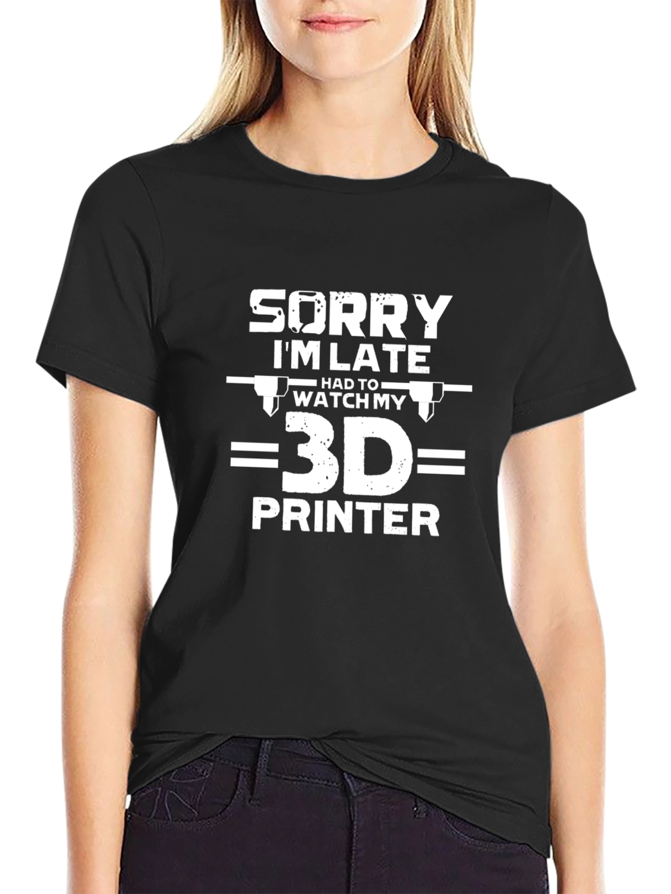 3D Printer T-Shirt - Sorry Im Late Tee