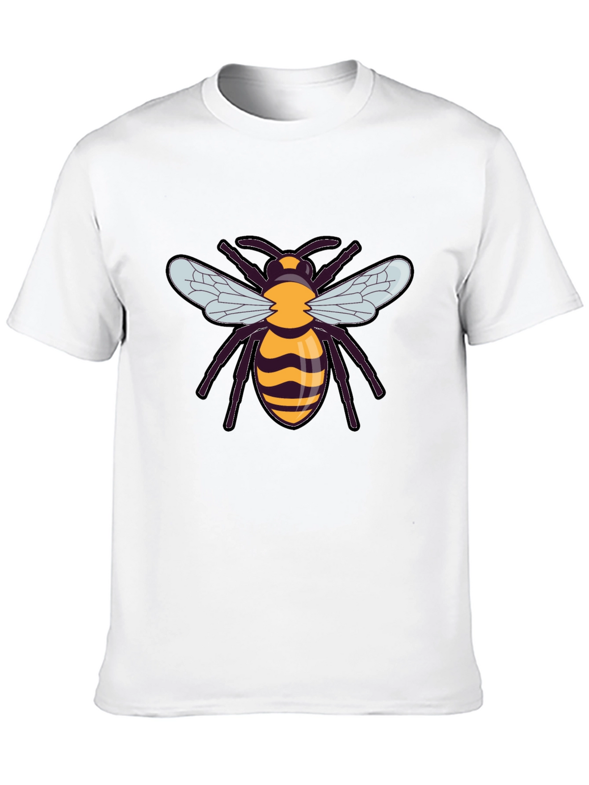 Bee Graphic T-Shirt - Black Cotton Tee