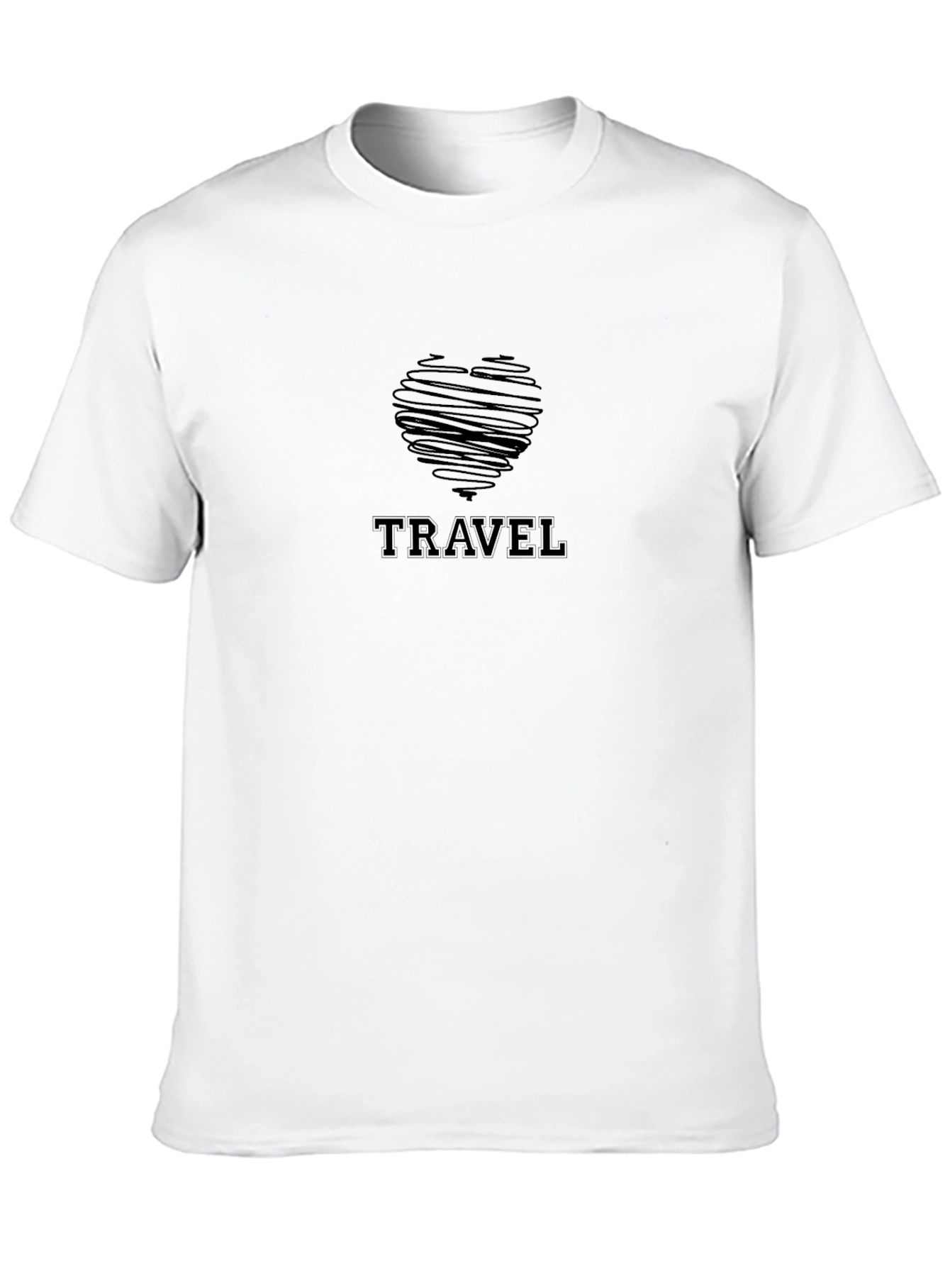 Travel Heart Graphic Tee - Black Unisex T-Shirt