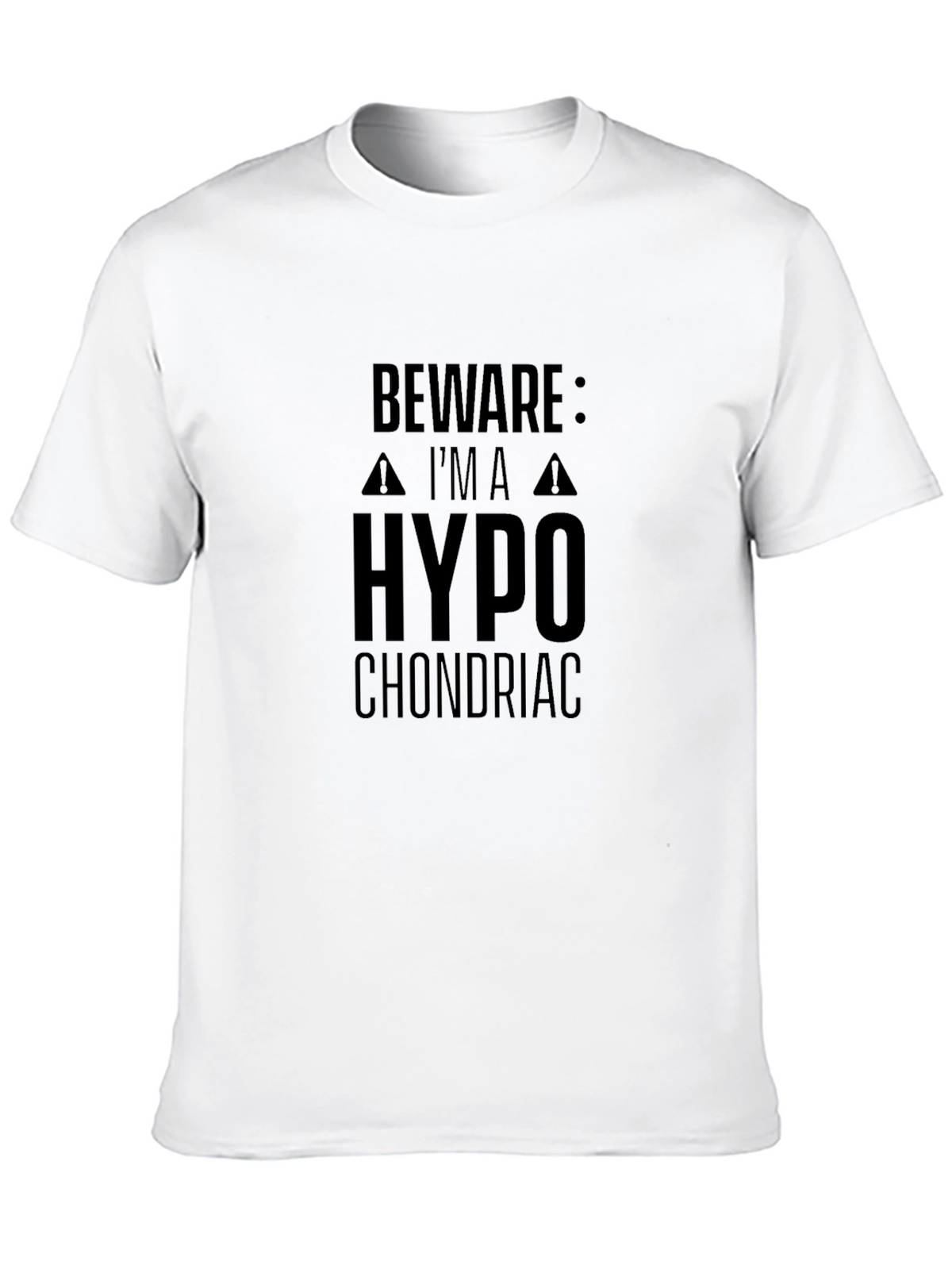 Hypochondriac Warning Graphic Tee - Black
