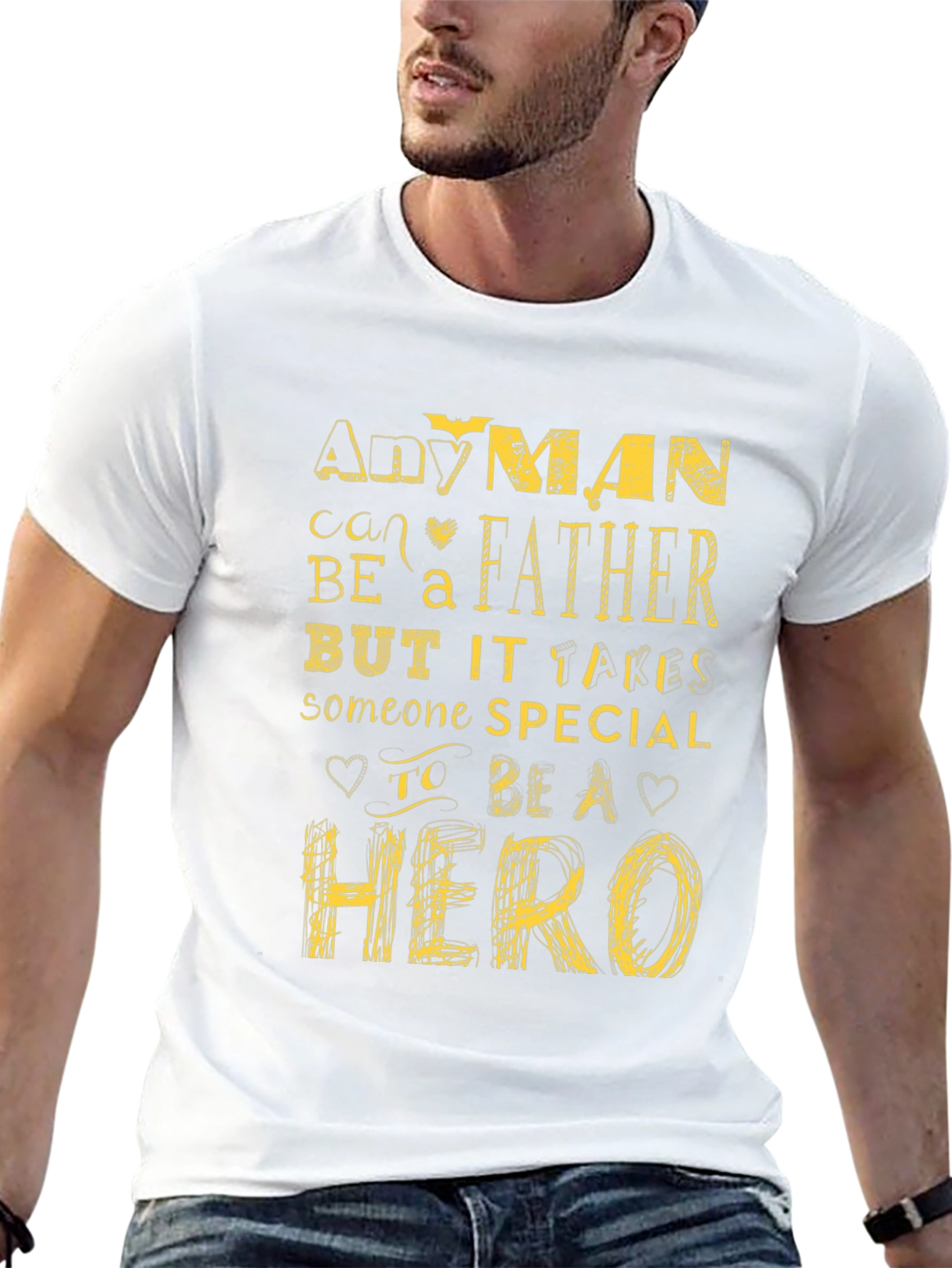 Any Man Can Be A Father Black Graphic Tee