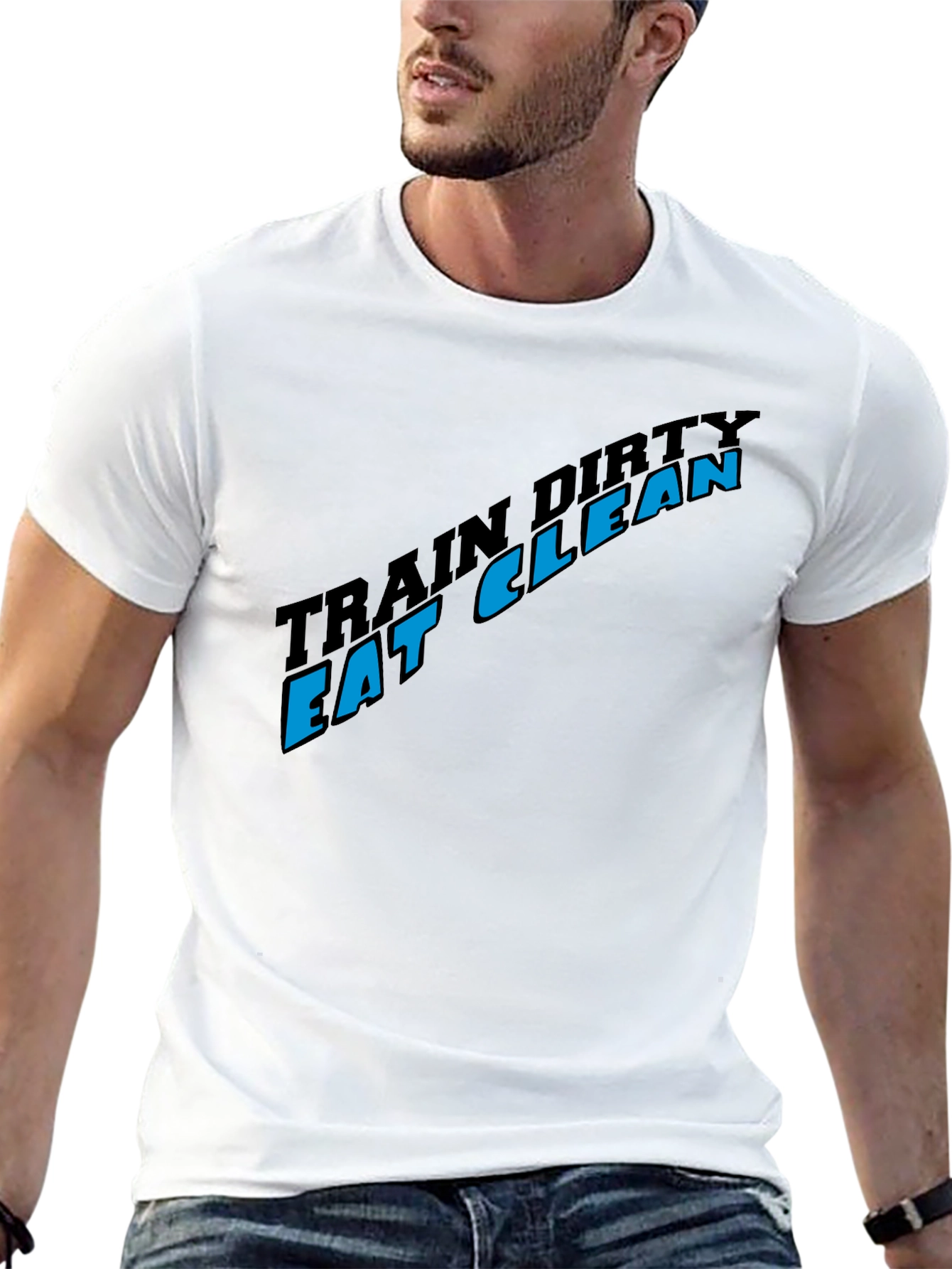 Train Dirty Eat Clean Black Graphic Tee