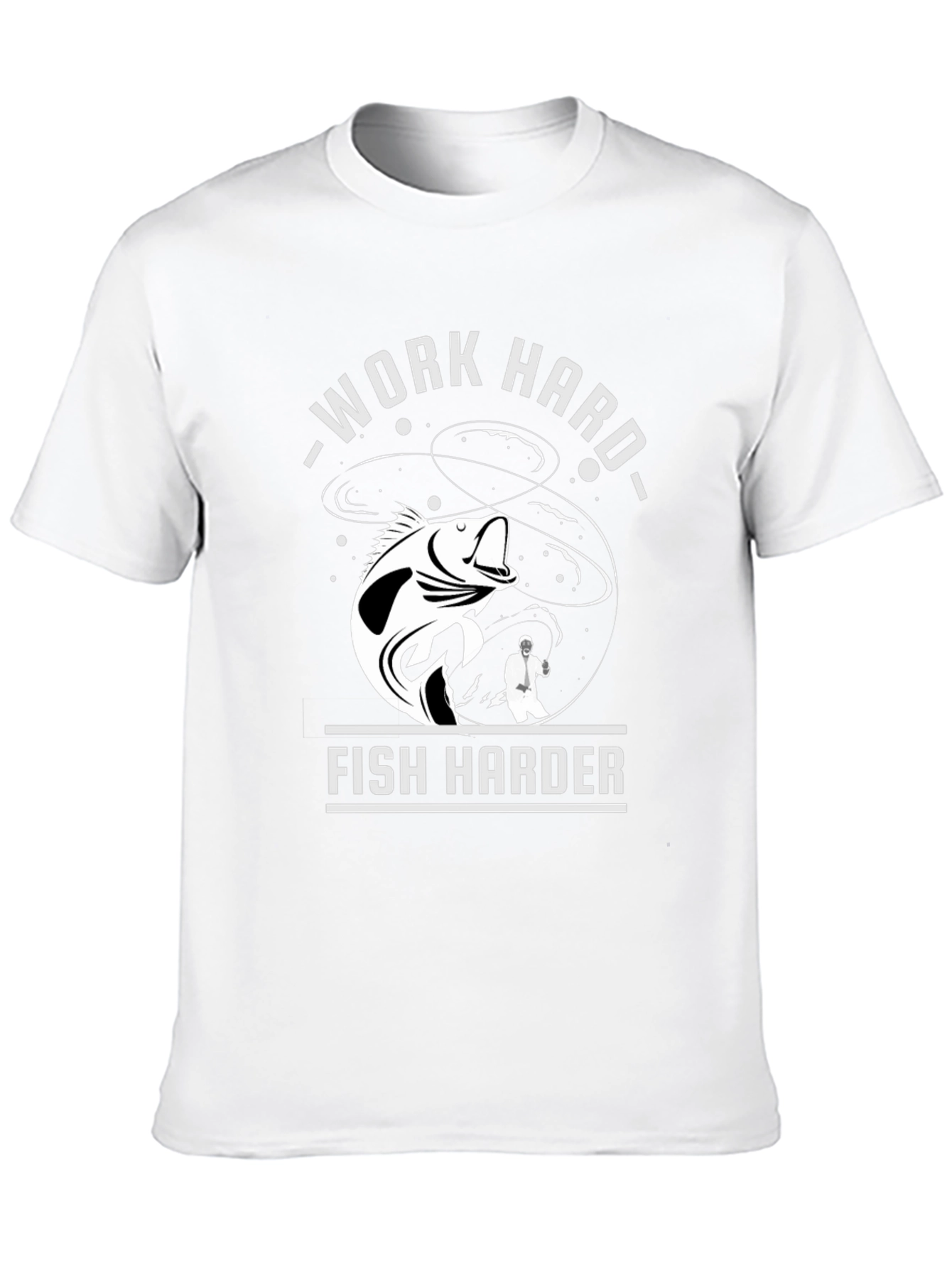 Work Hard Fish Harder Graphic T-Shirt
