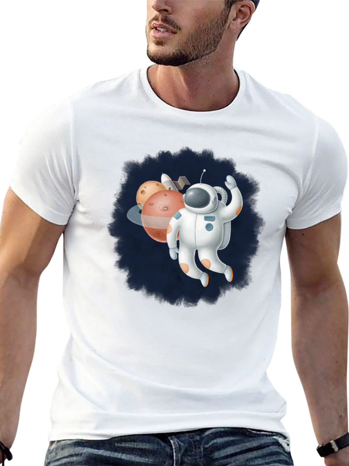 Astronaut in Space Graphic T-Shirt