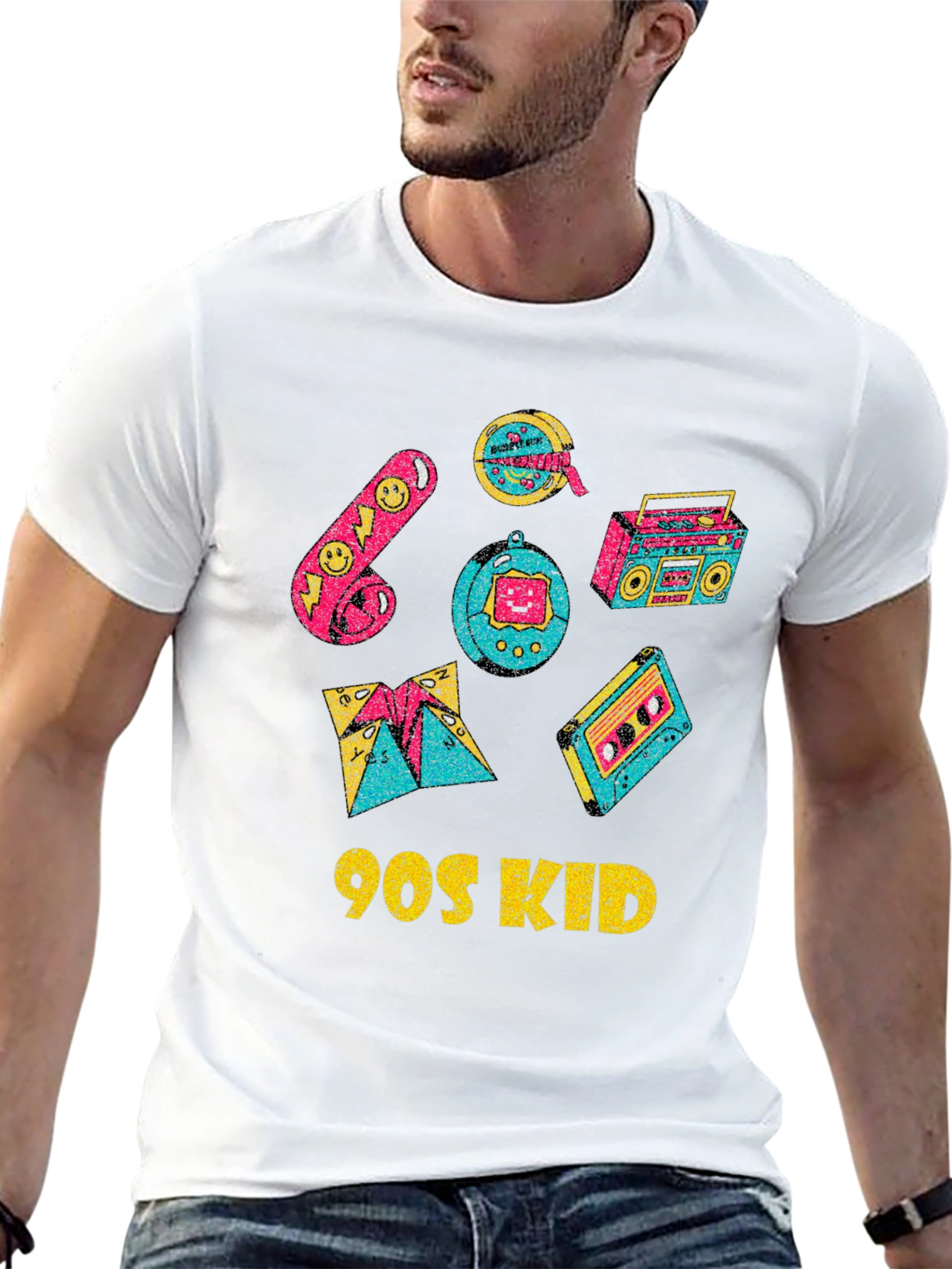 90s Kid Graphic Tee - Nostalgic Retro Style
