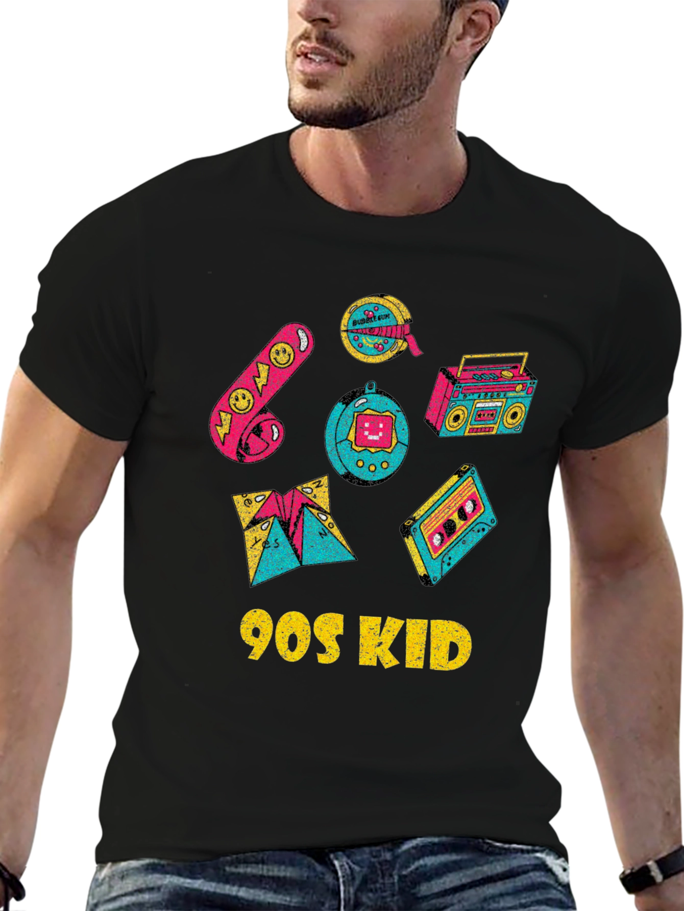 90s Kid Graphic Tee - Nostalgic Retro Style