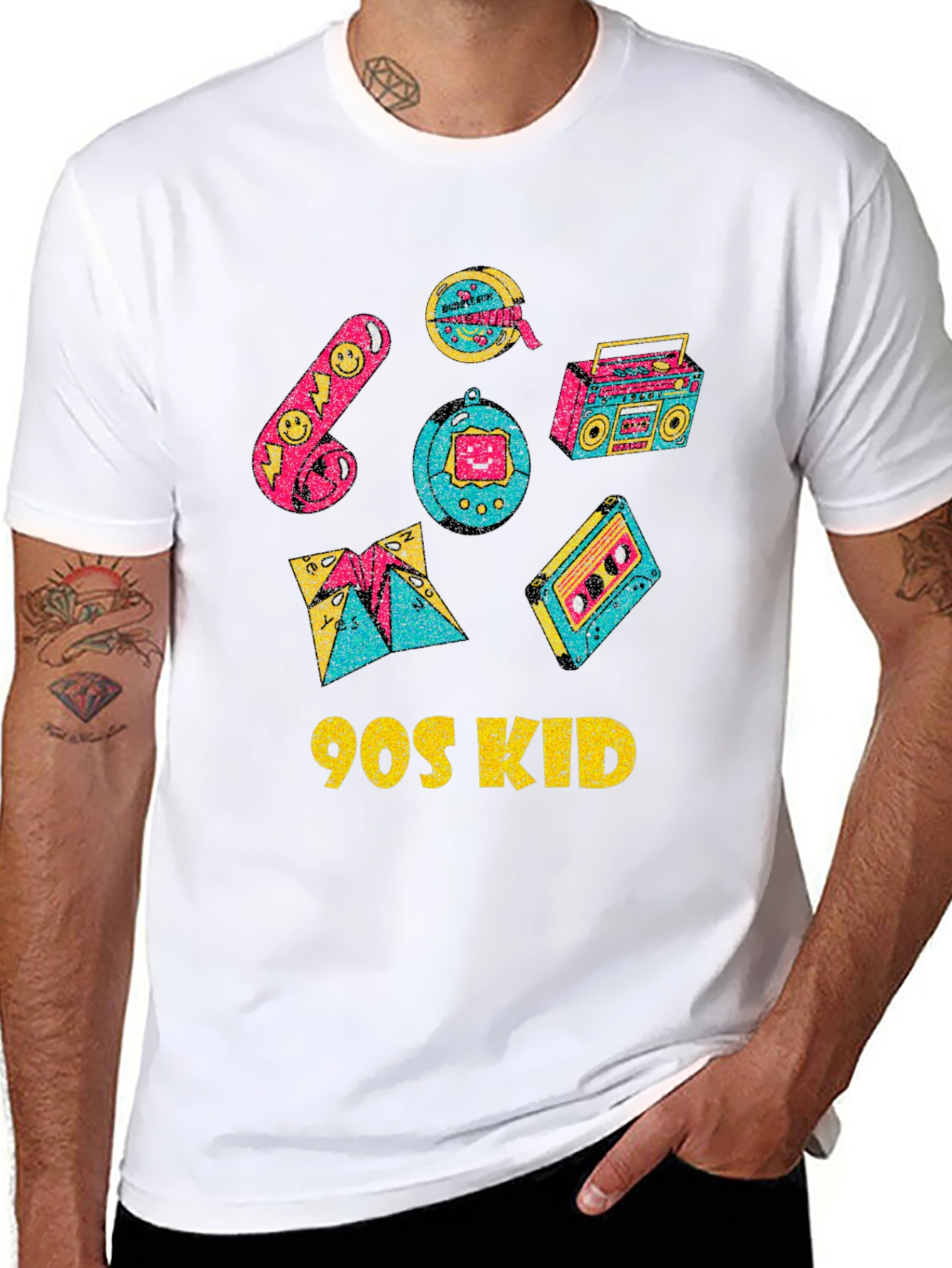 90s Kid Graphic Tee - Nostalgic Retro Style