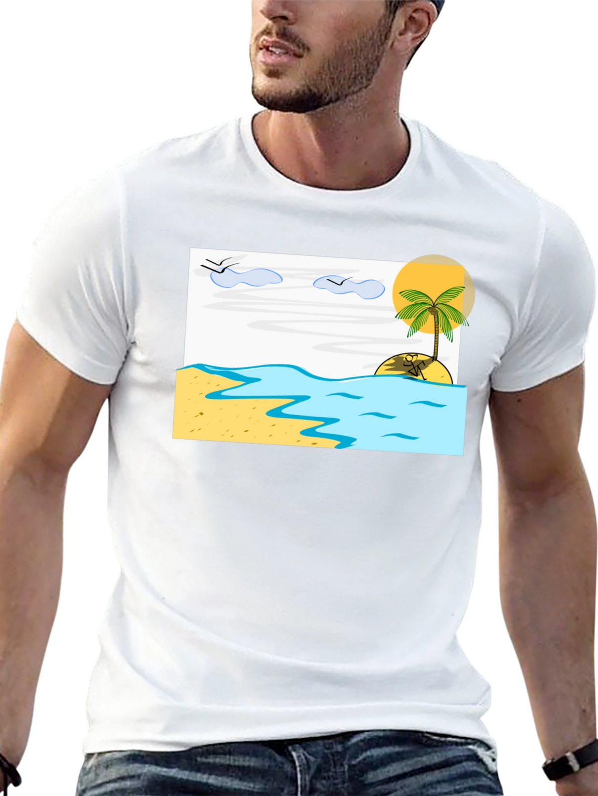 Island Beach T-Shirt - Relaxed Vacation Vibes