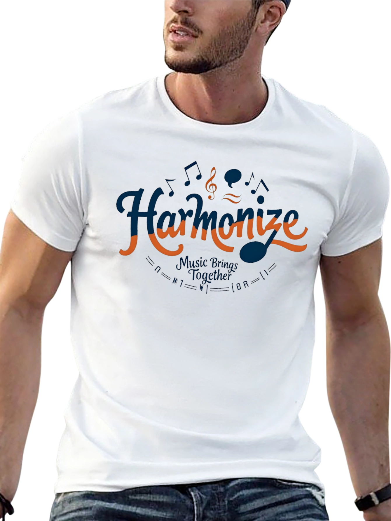Harmonize Music T-Shirt - Black Casual Tee